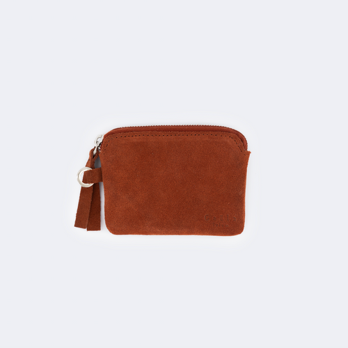 The Mini Wallet (Suede) - Brick
