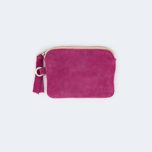 The Mini Wallet (Suede) - Fucsia