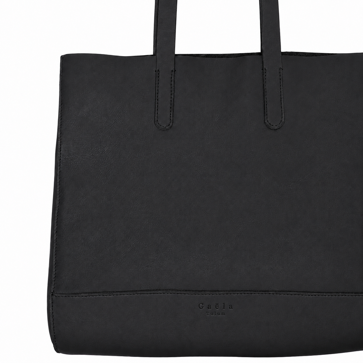 The Tote Bag (Leather) - Black