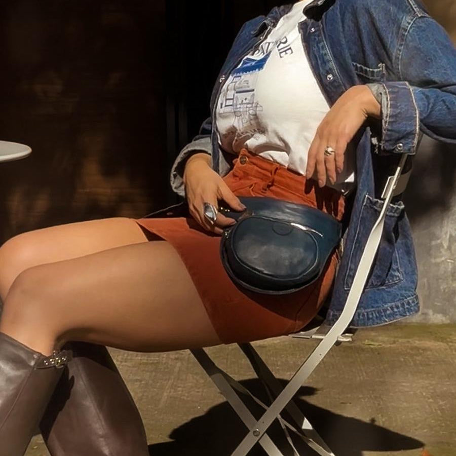 The Sac Ceinture (Leather) - Navy