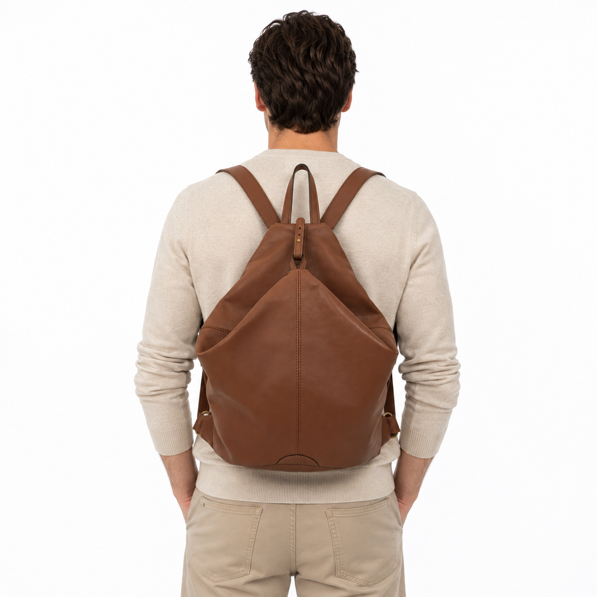 The Backpack (Leather) - Miel