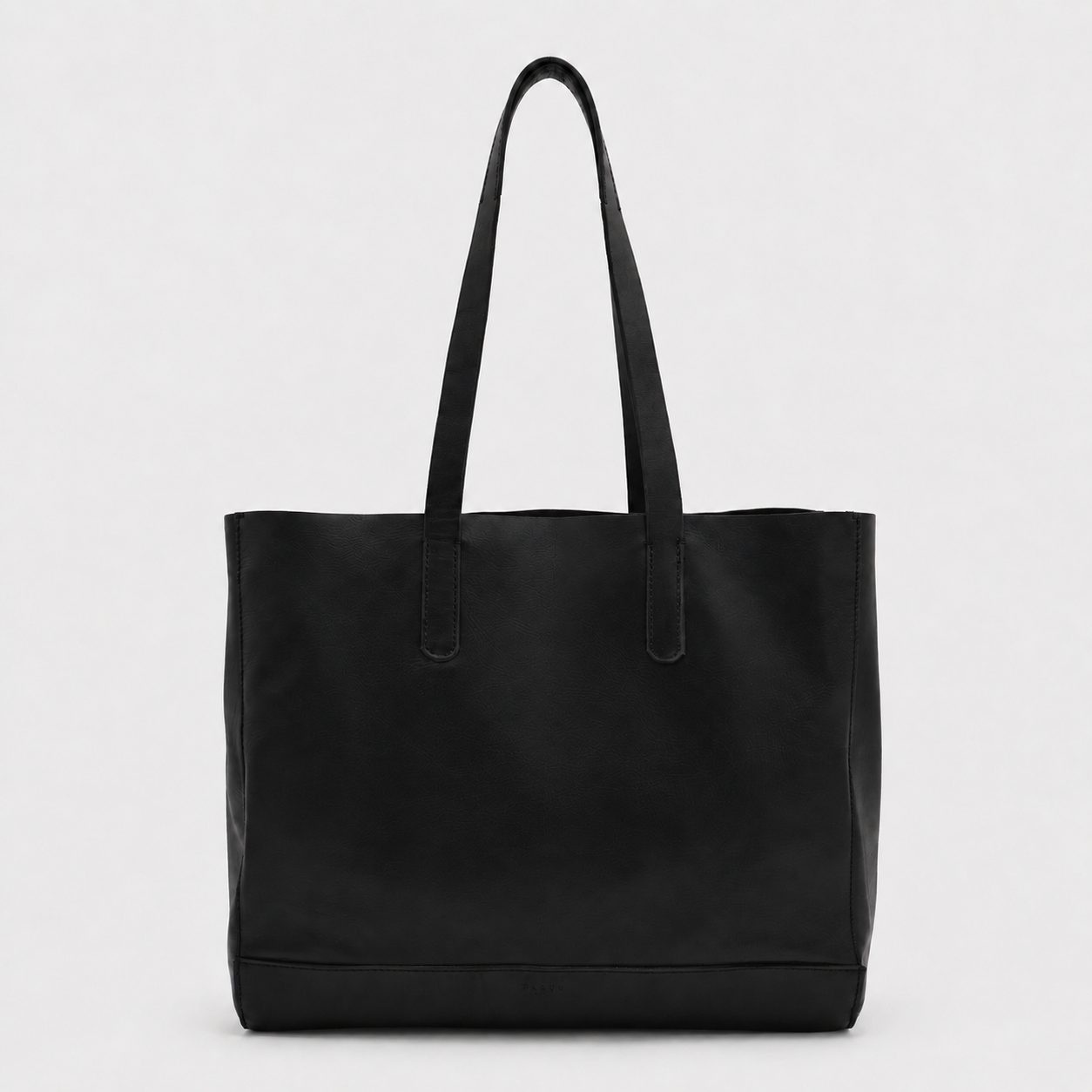 The Tote Bag (Leather) - Black