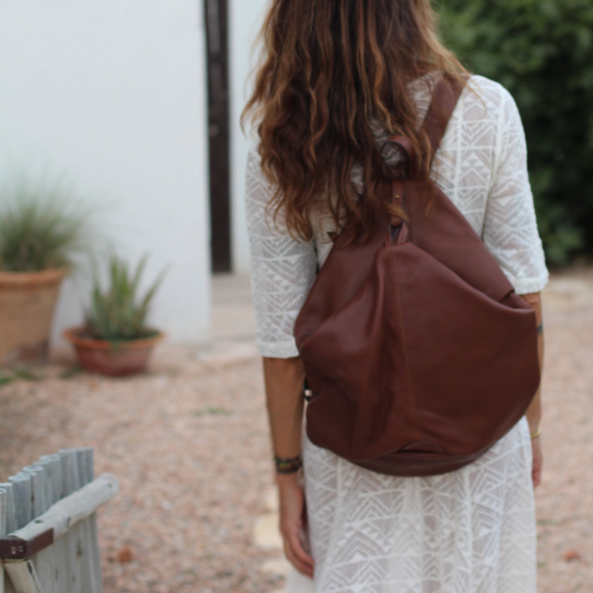 The Backpack (Leather) - Miel