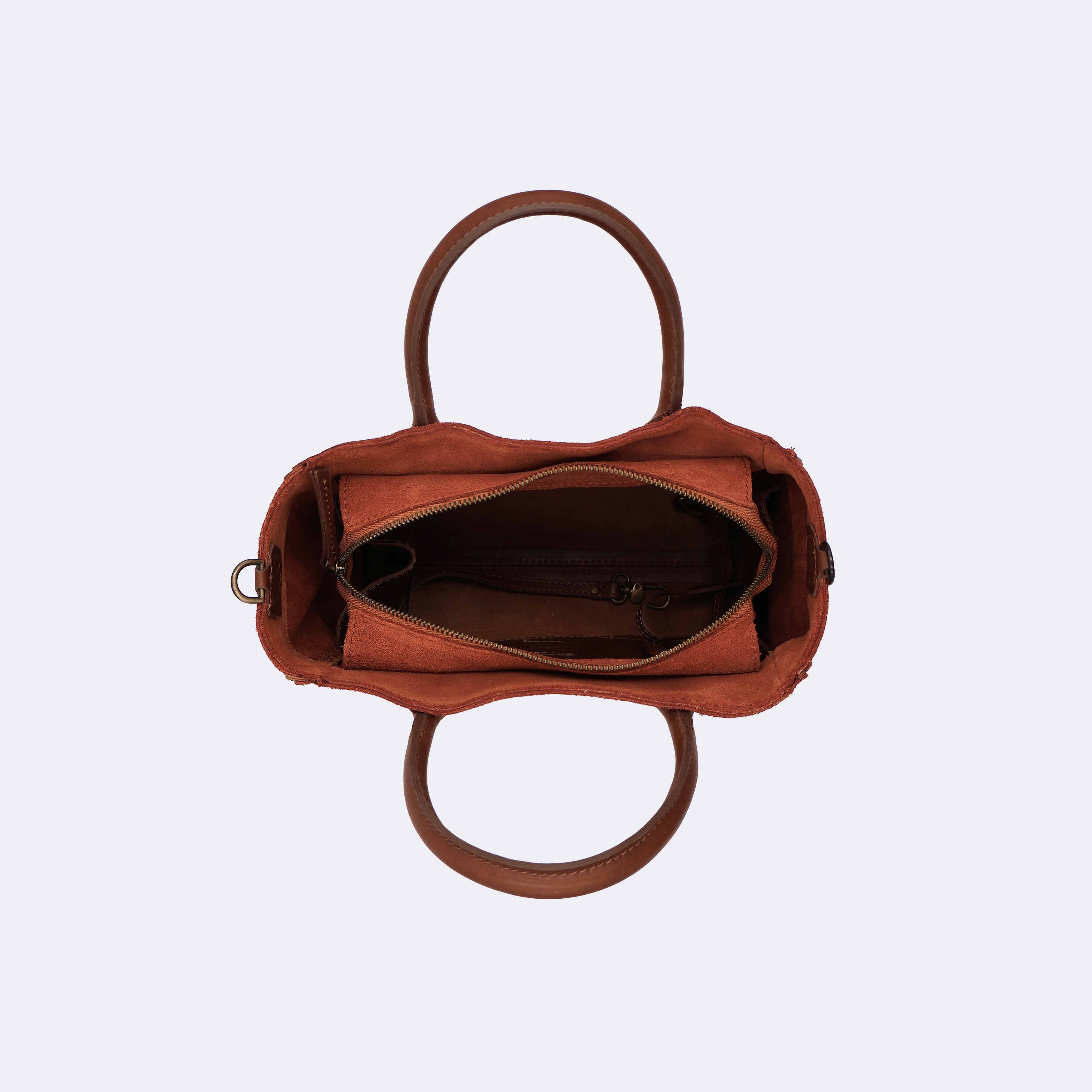 The Handbag (Suede) - Brick