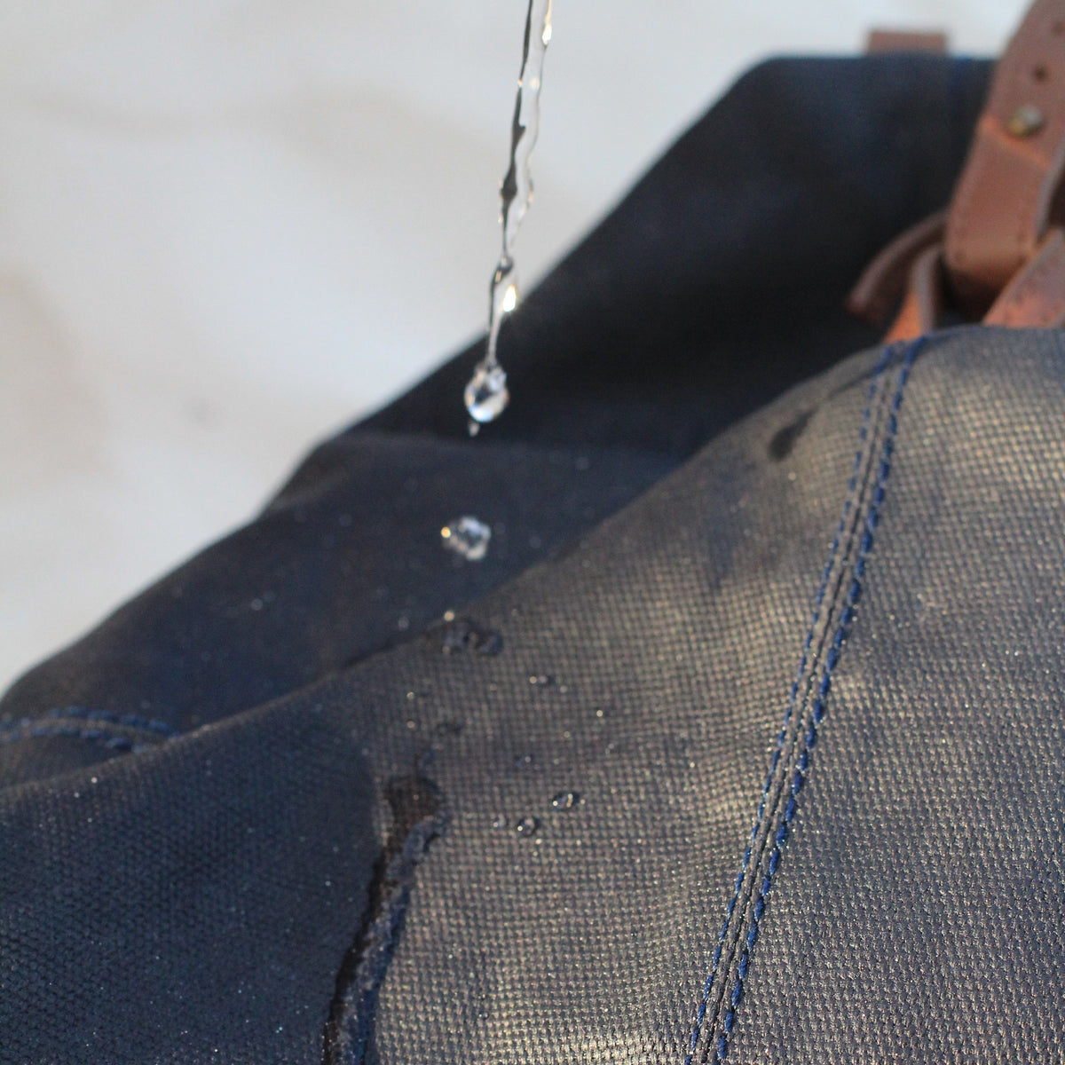 The Backpack (Waxed Cotton) - Marino