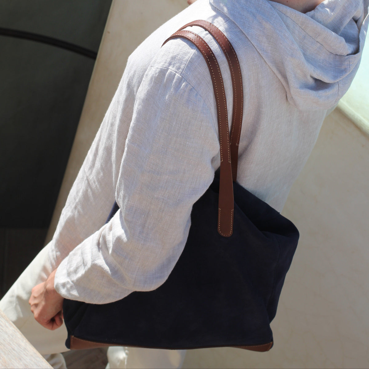 The Tote Bag (Leather) - Marino