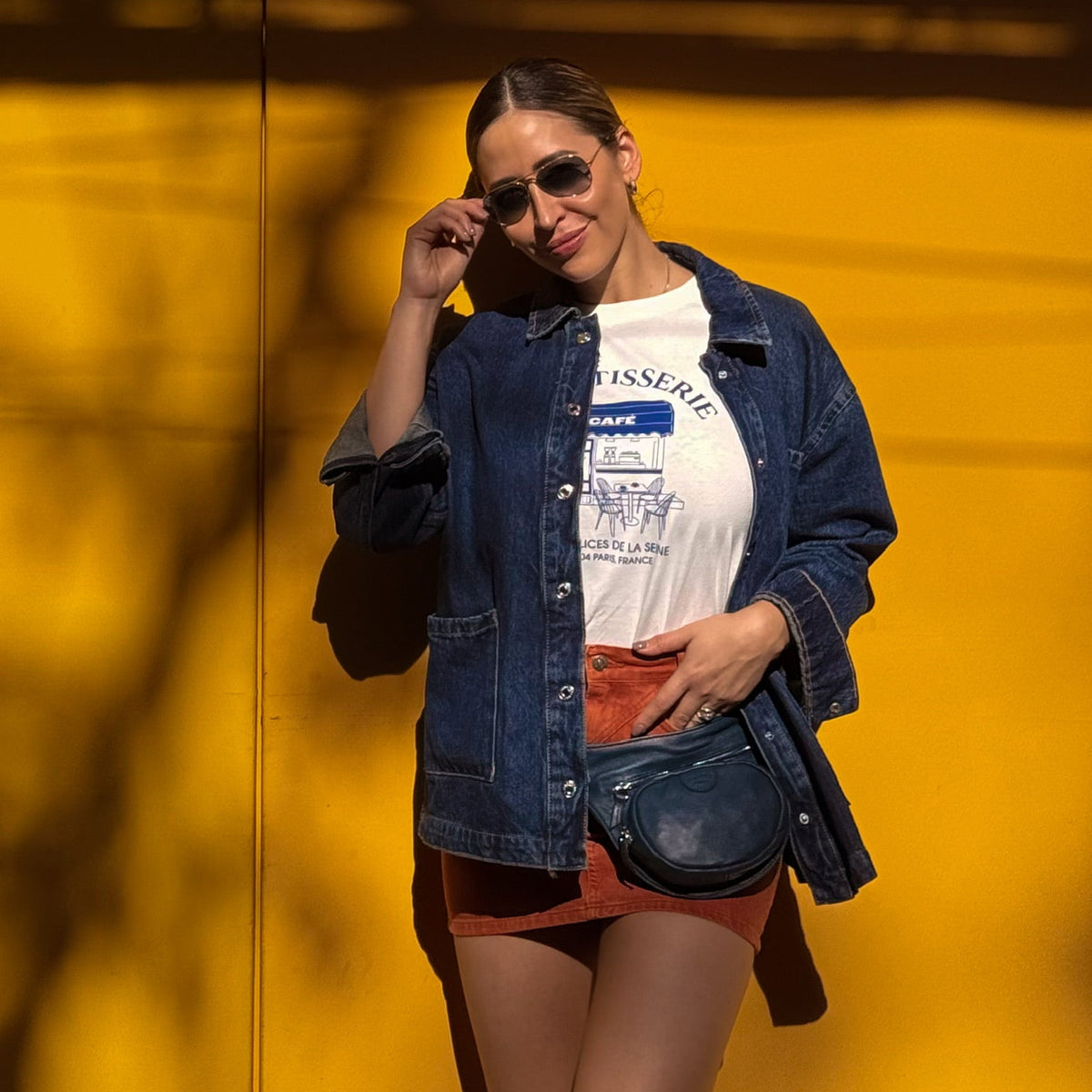 The Sac Ceinture (Leather) - Navy