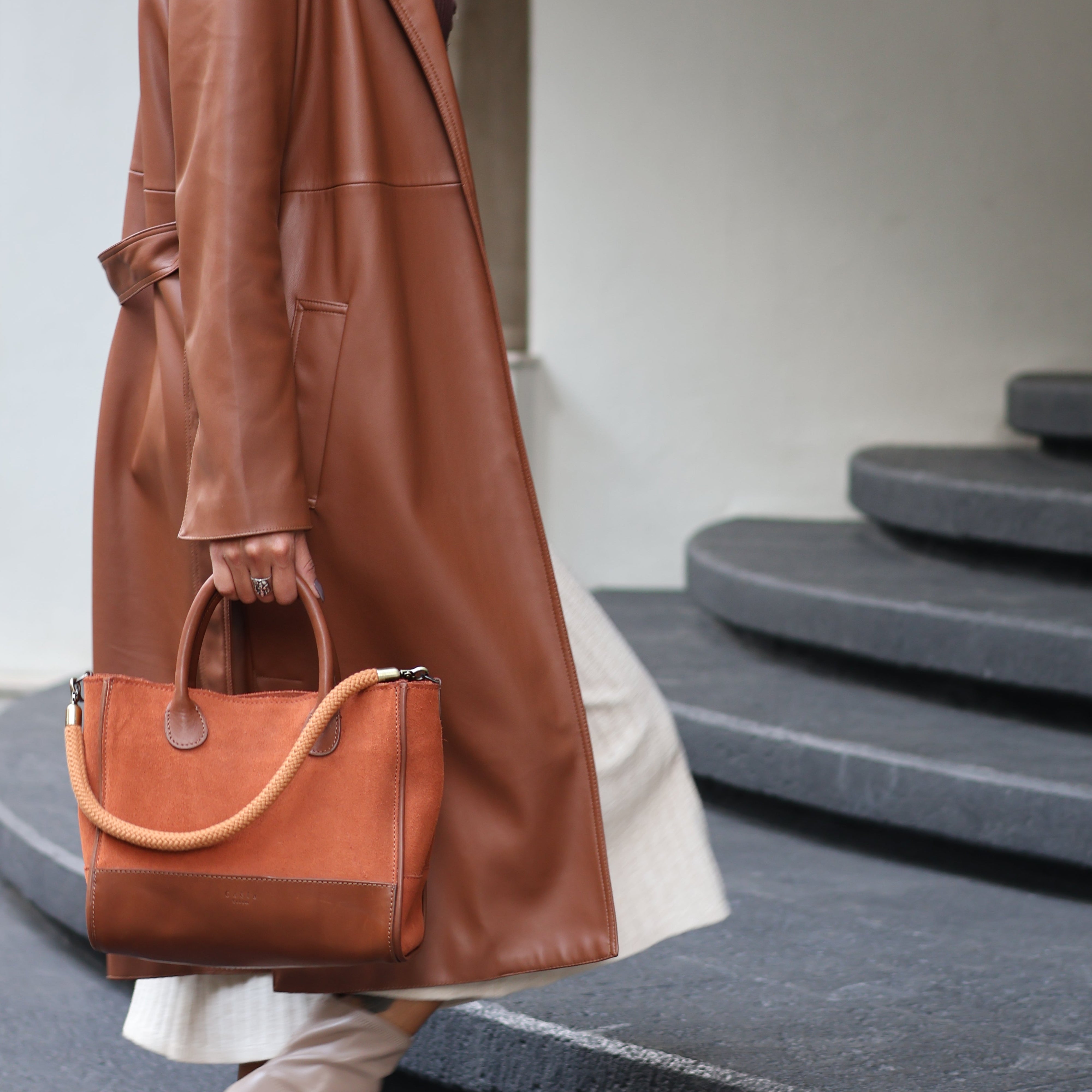 The Handbag Brick + Mini Strap Cinnamon
