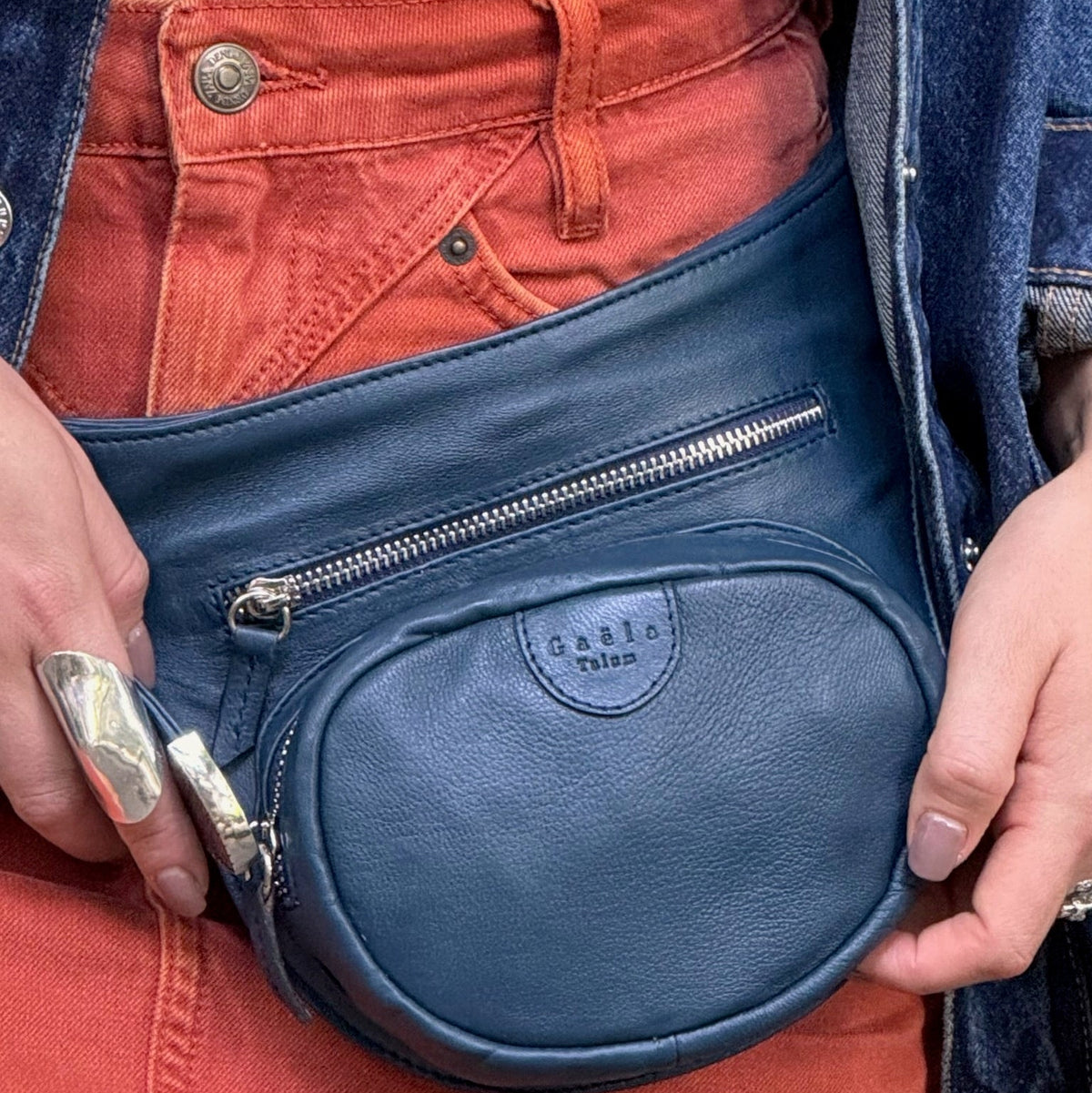 The Sac Ceinture (Leather) - Navy