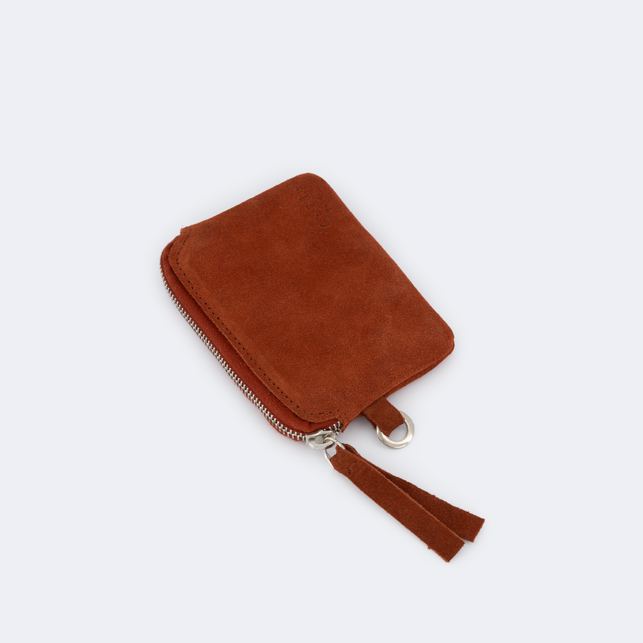 The Mini Wallet (Suede) - Brick