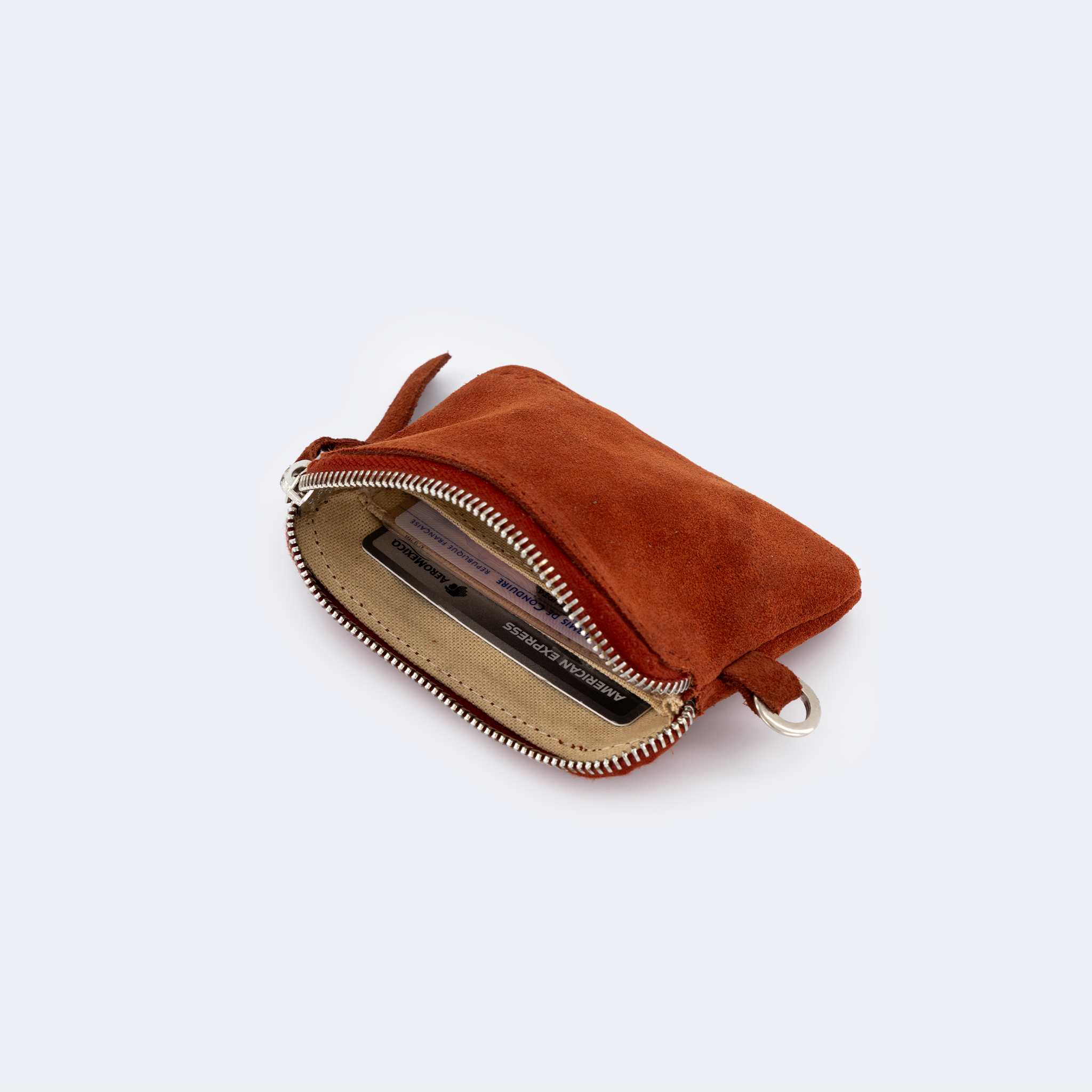 The Mini Wallet (Suede) - Brick