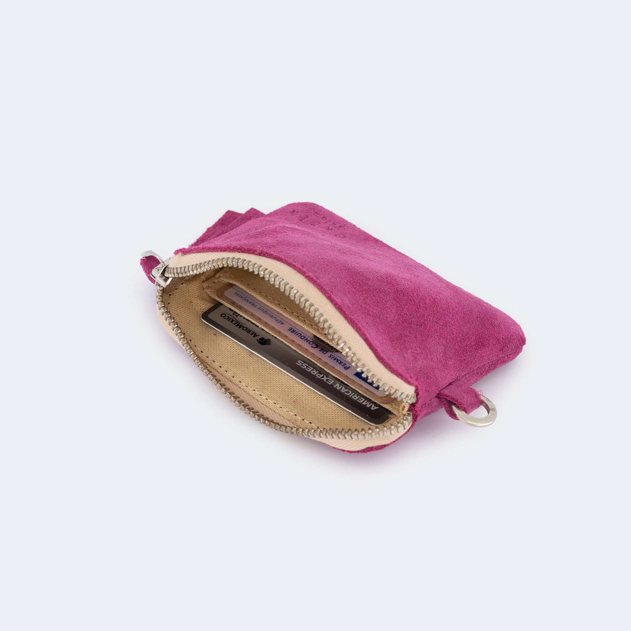 The Mini Wallet (Suede) - Fucsia