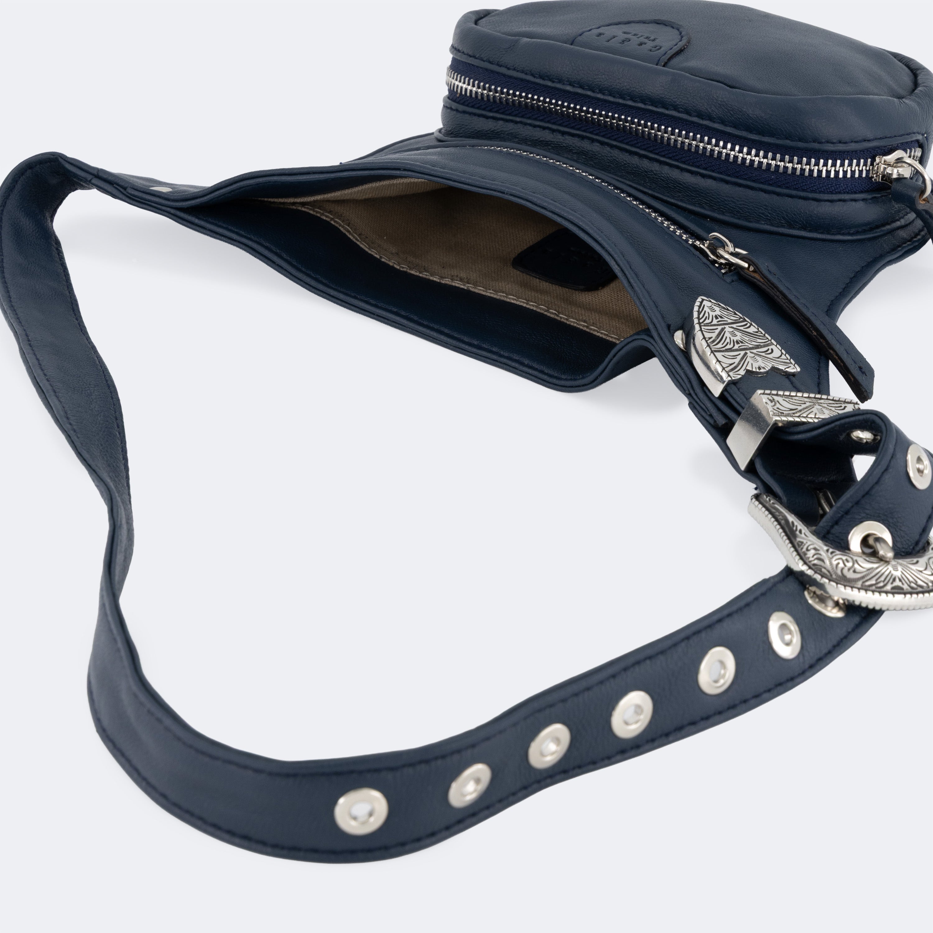 The Sac Ceinture (Leather) - Navy