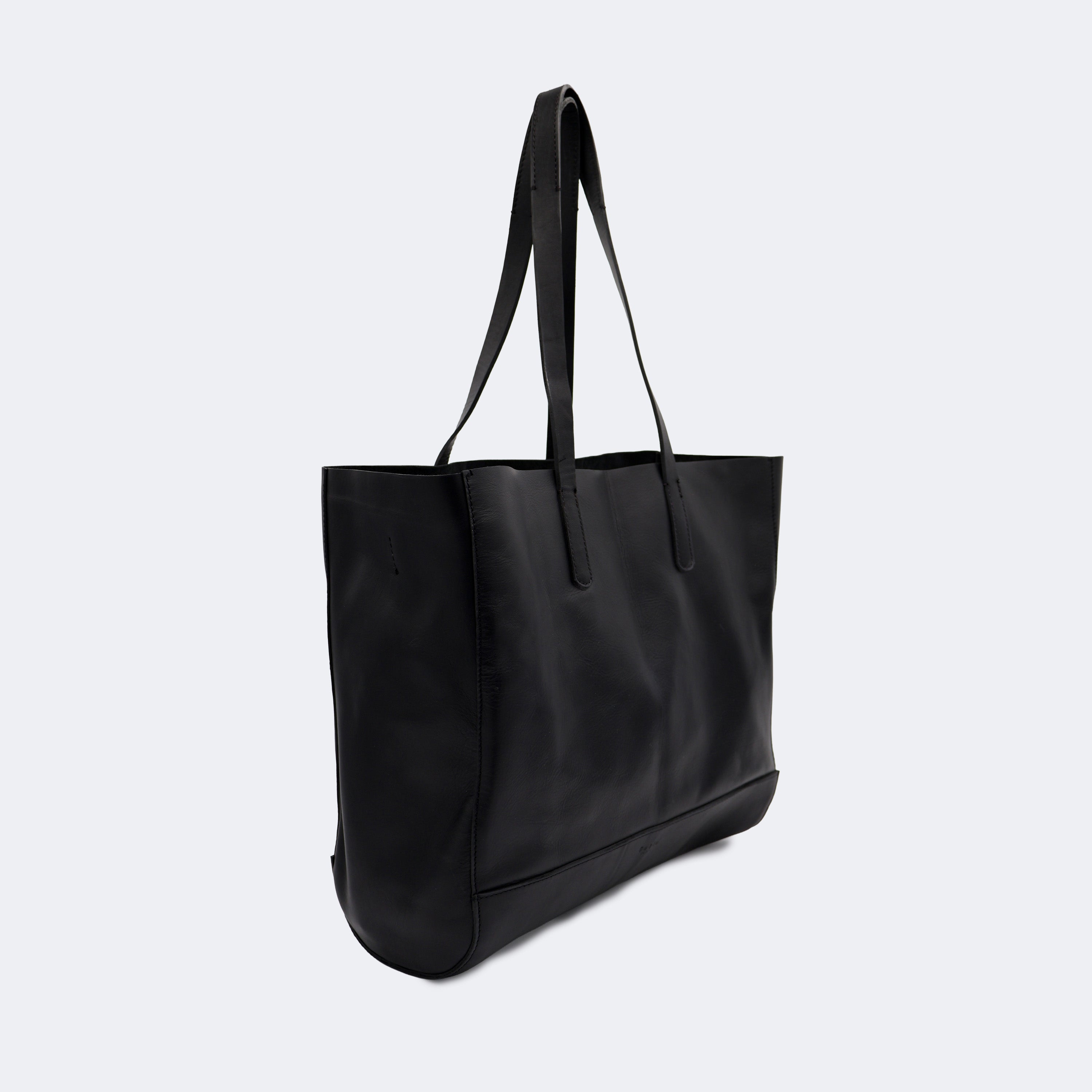 The Tote Bag (Leather) - Black
