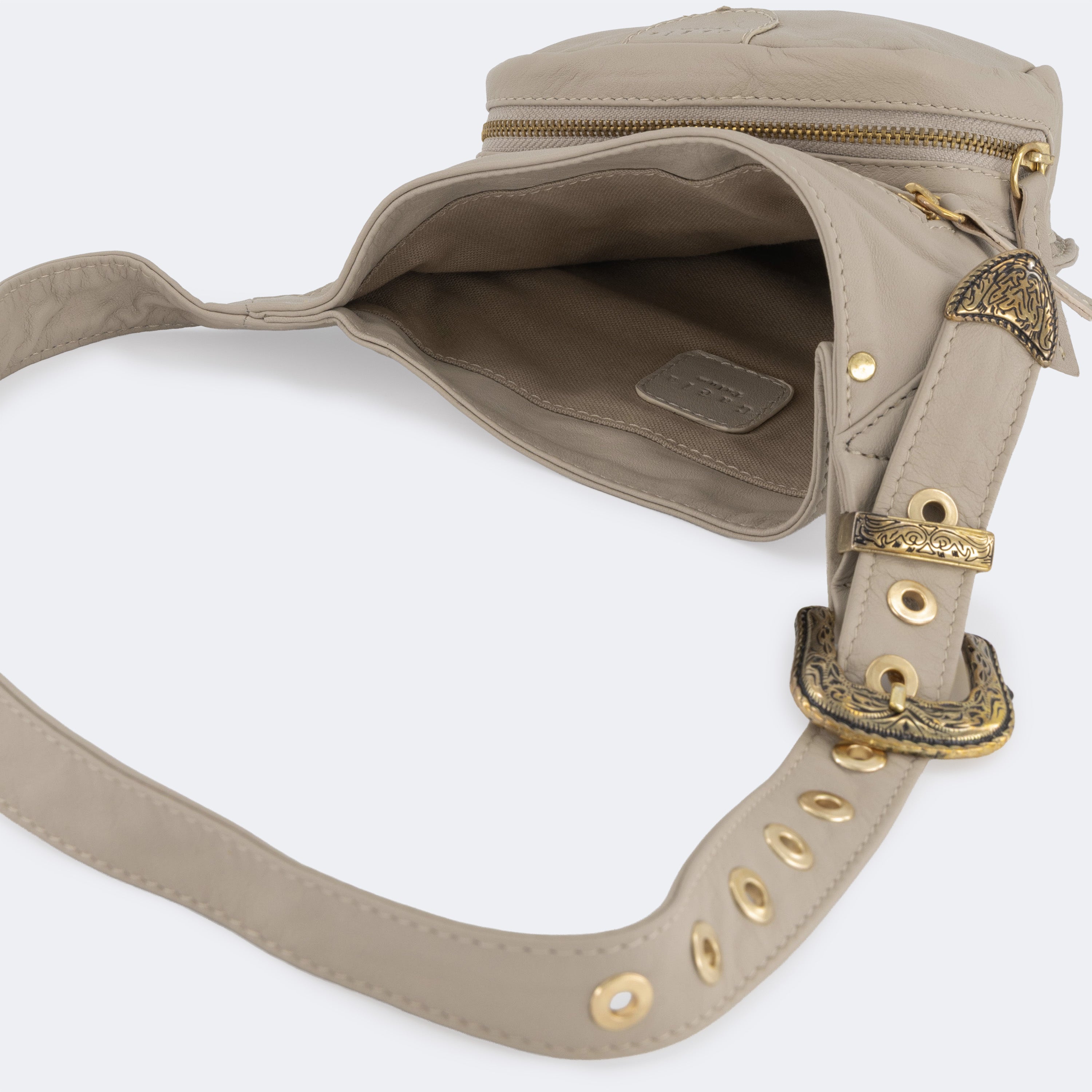The Sac Ceinture (Leather) - Light Grey