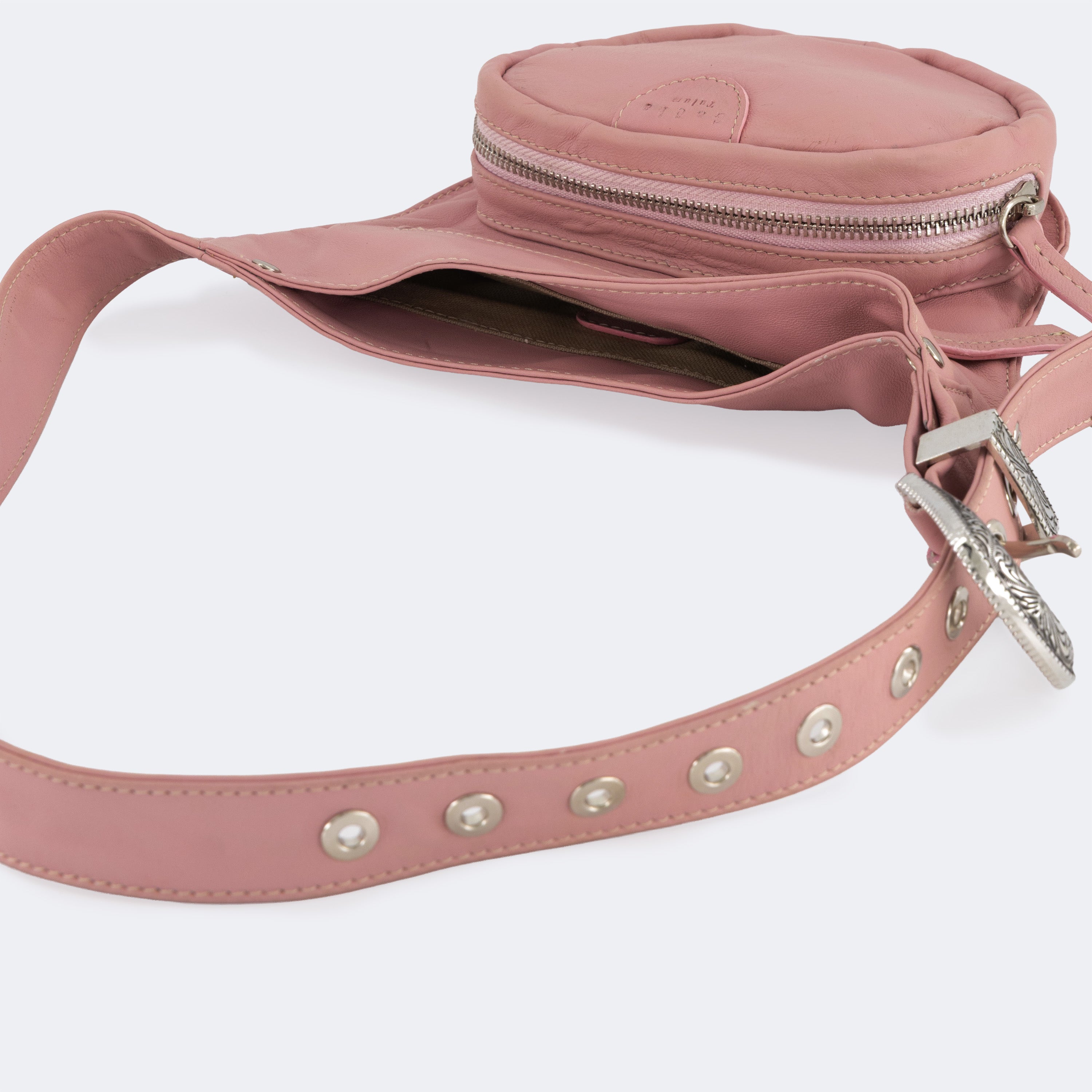 The Sac Ceinture (Leather) - Pink Flamingo