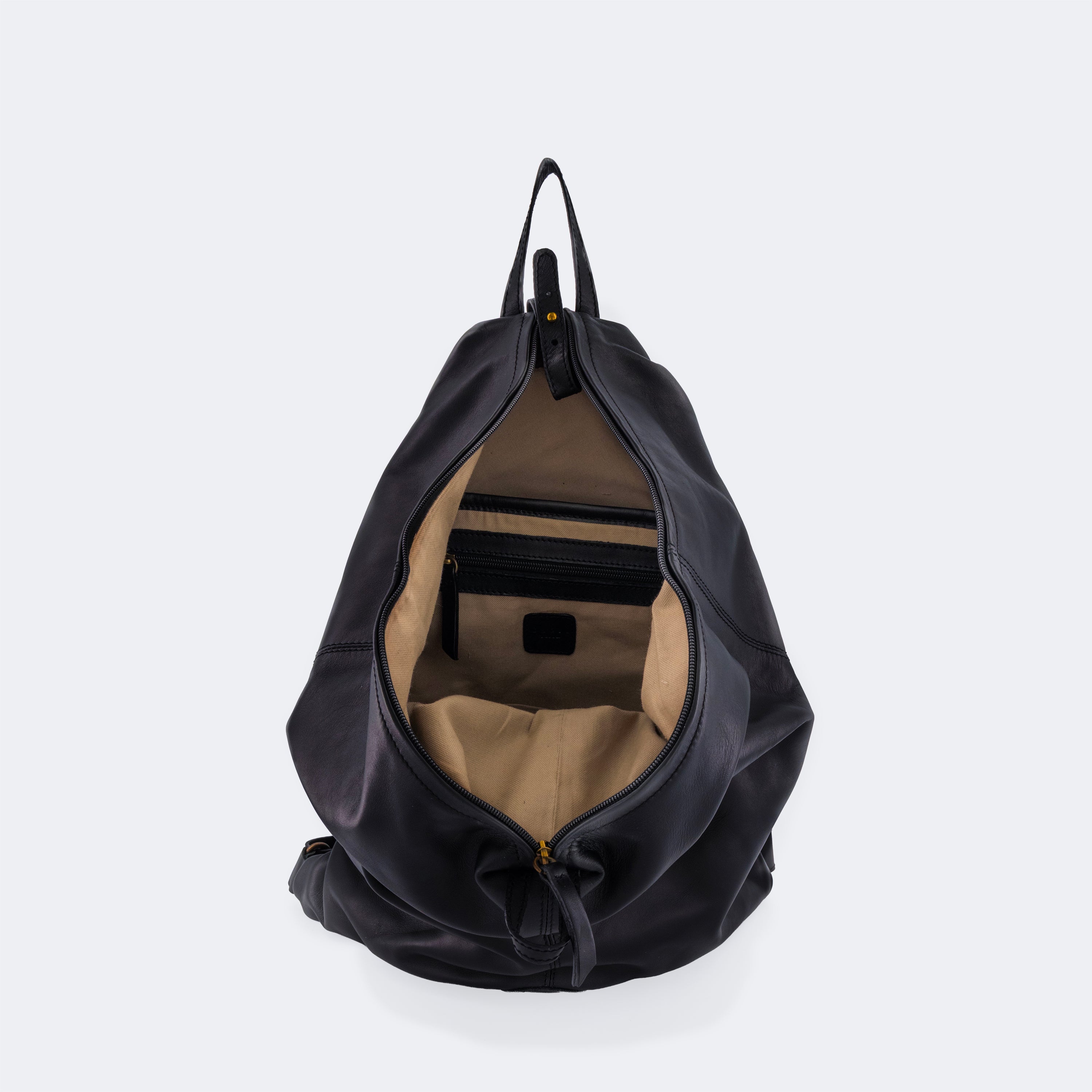 The Backpack (Leather) - Black