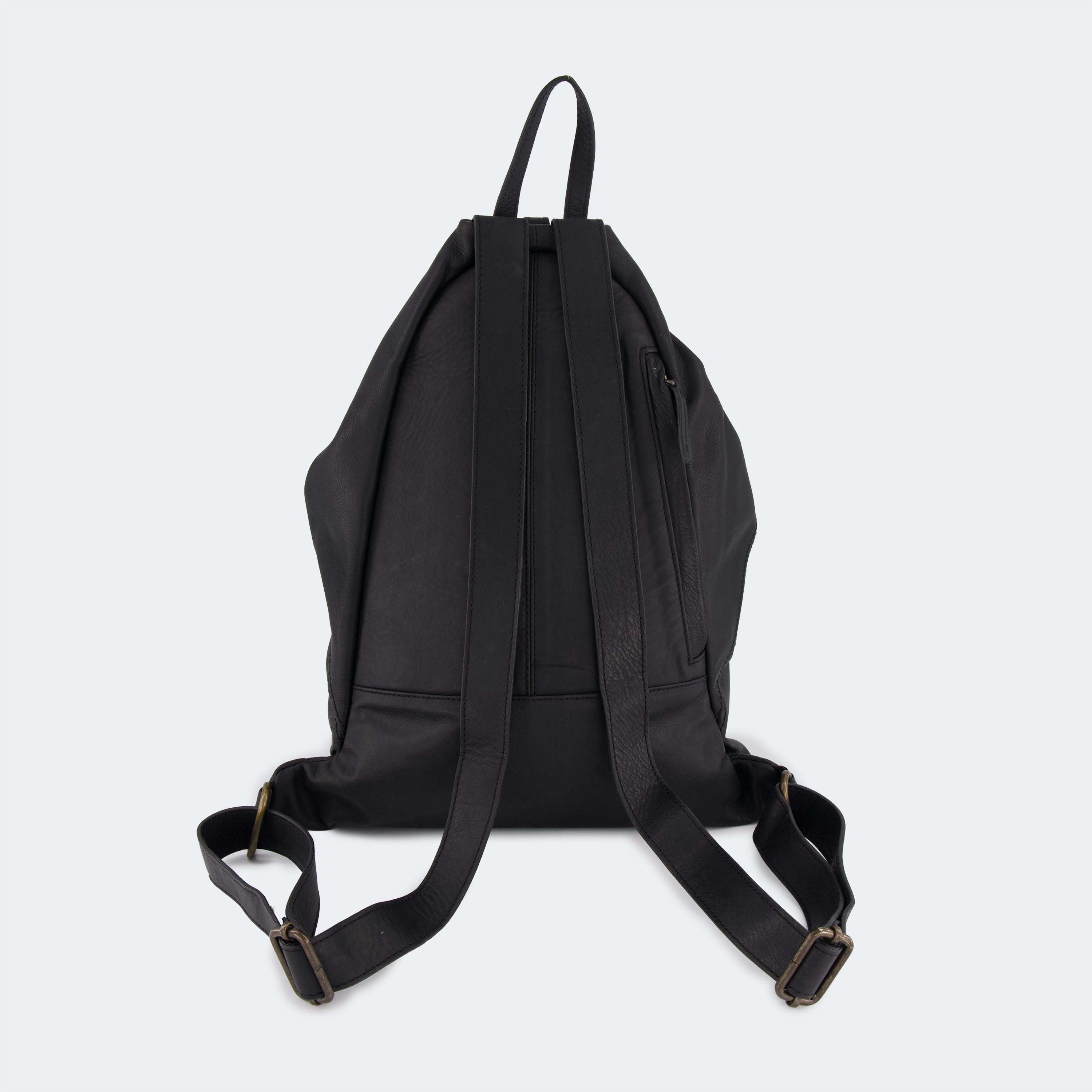 The Backpack (Leather) - Black