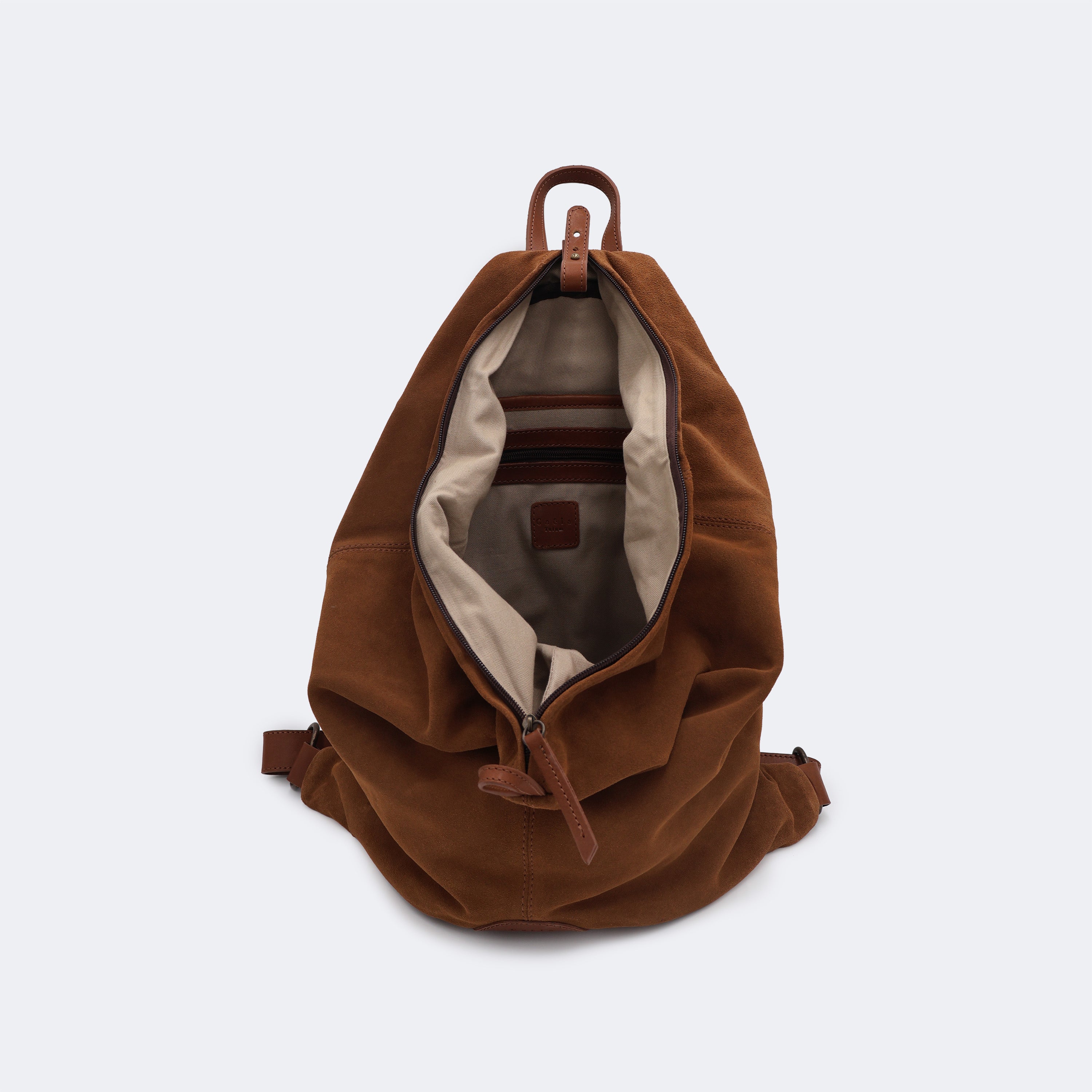 The Backpack (Suede) - Tobacco