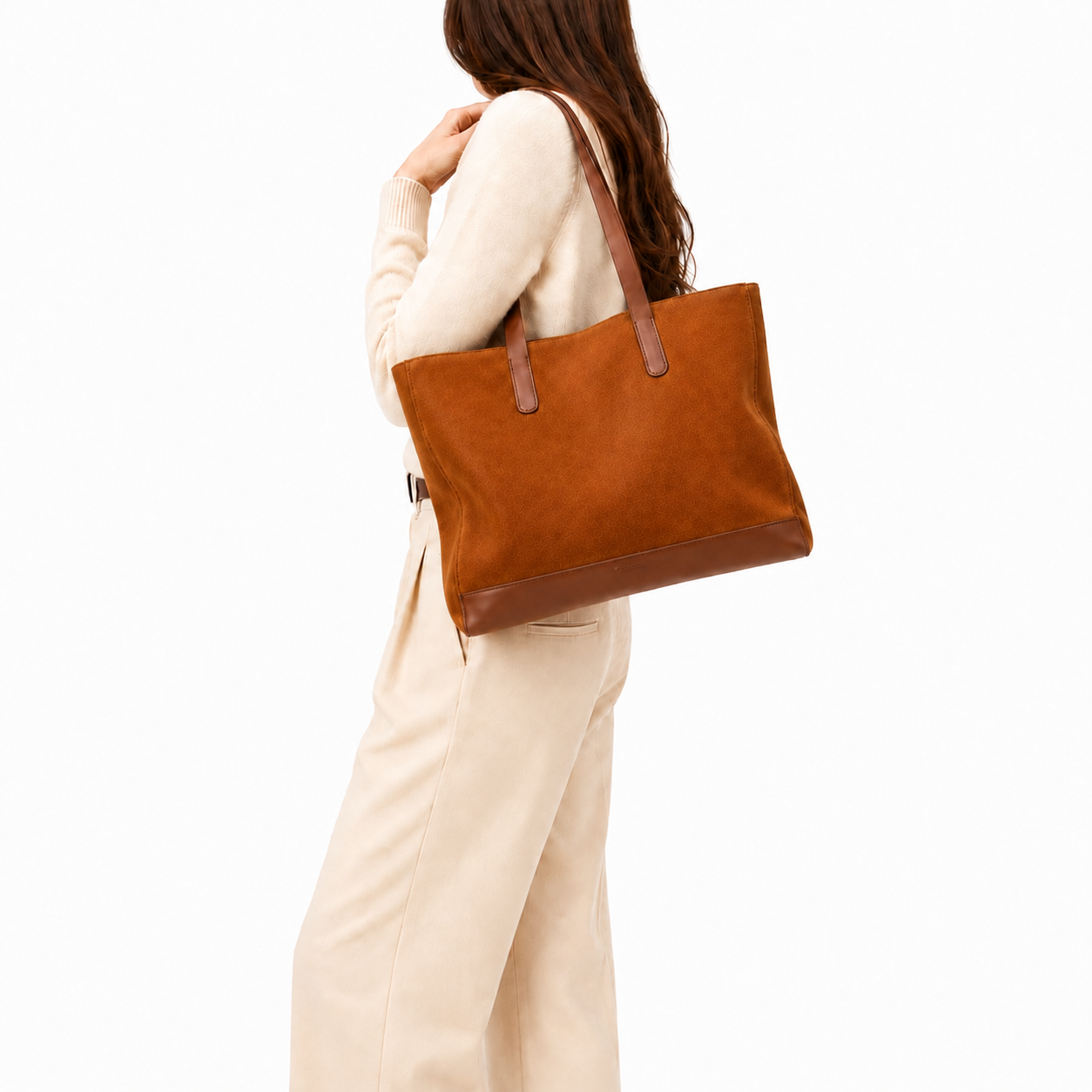 The Tote Bag (Suede) - Tobacco