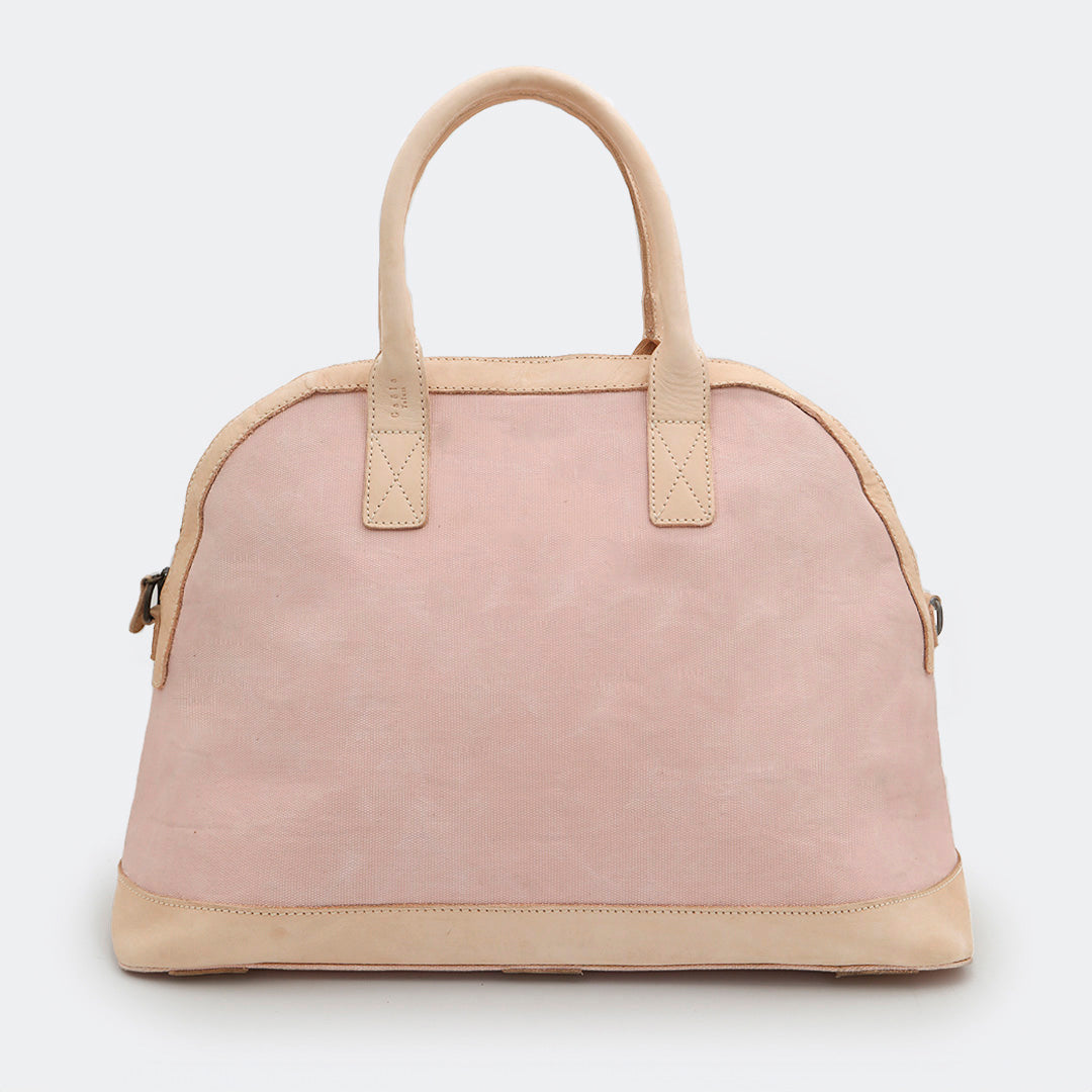 Cowhide Waxed Cotton - Weekend Bag Pink