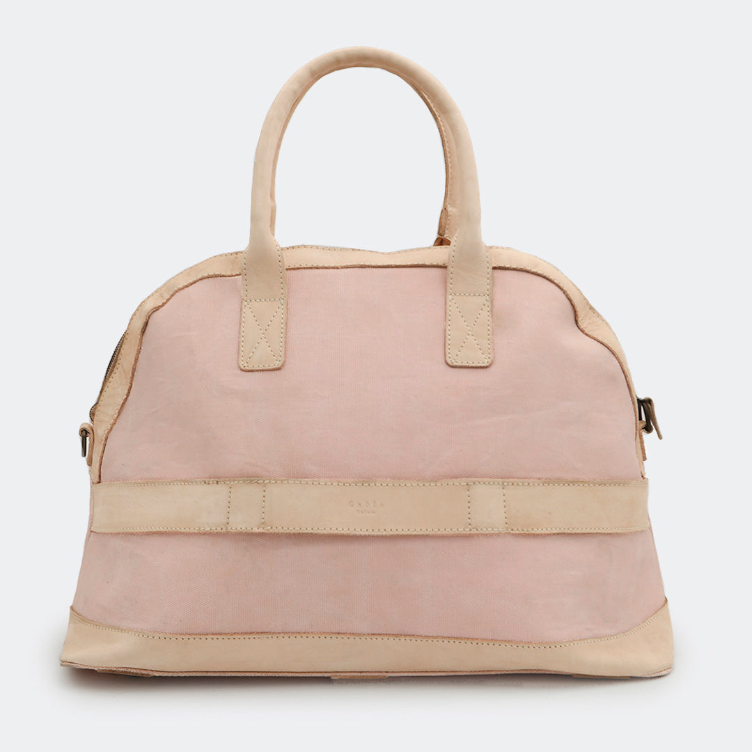 Cowhide Waxed Cotton - Weekend Bag Pink