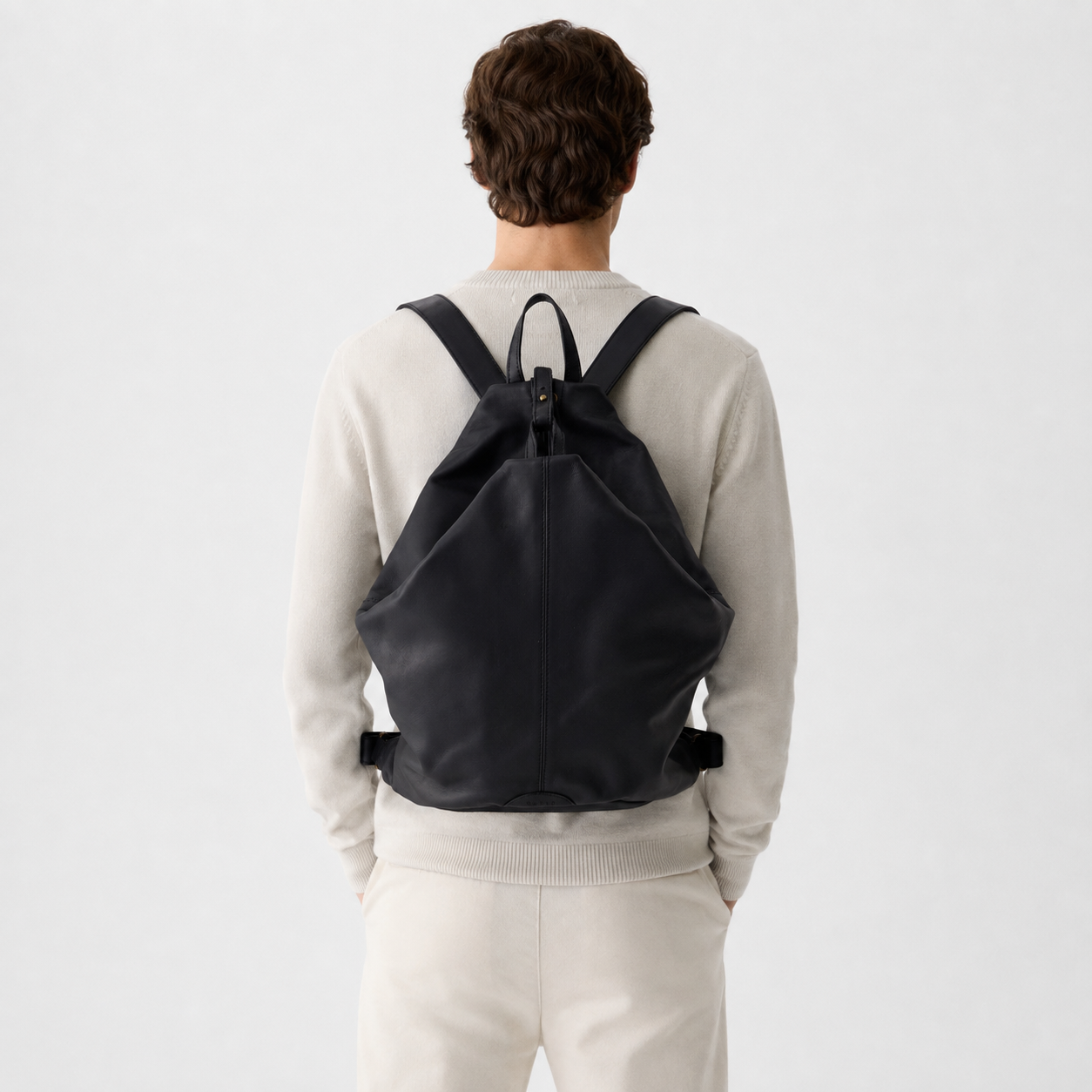 The Backpack (Leather) - Black