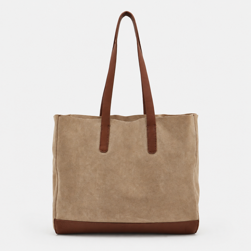 The Tote Bag (Suede) - Sand