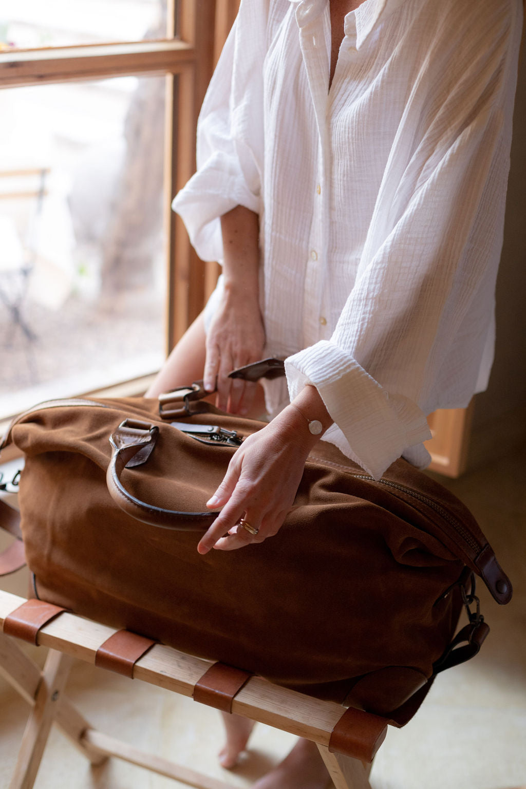 The Valise (Suede) - Tabacco