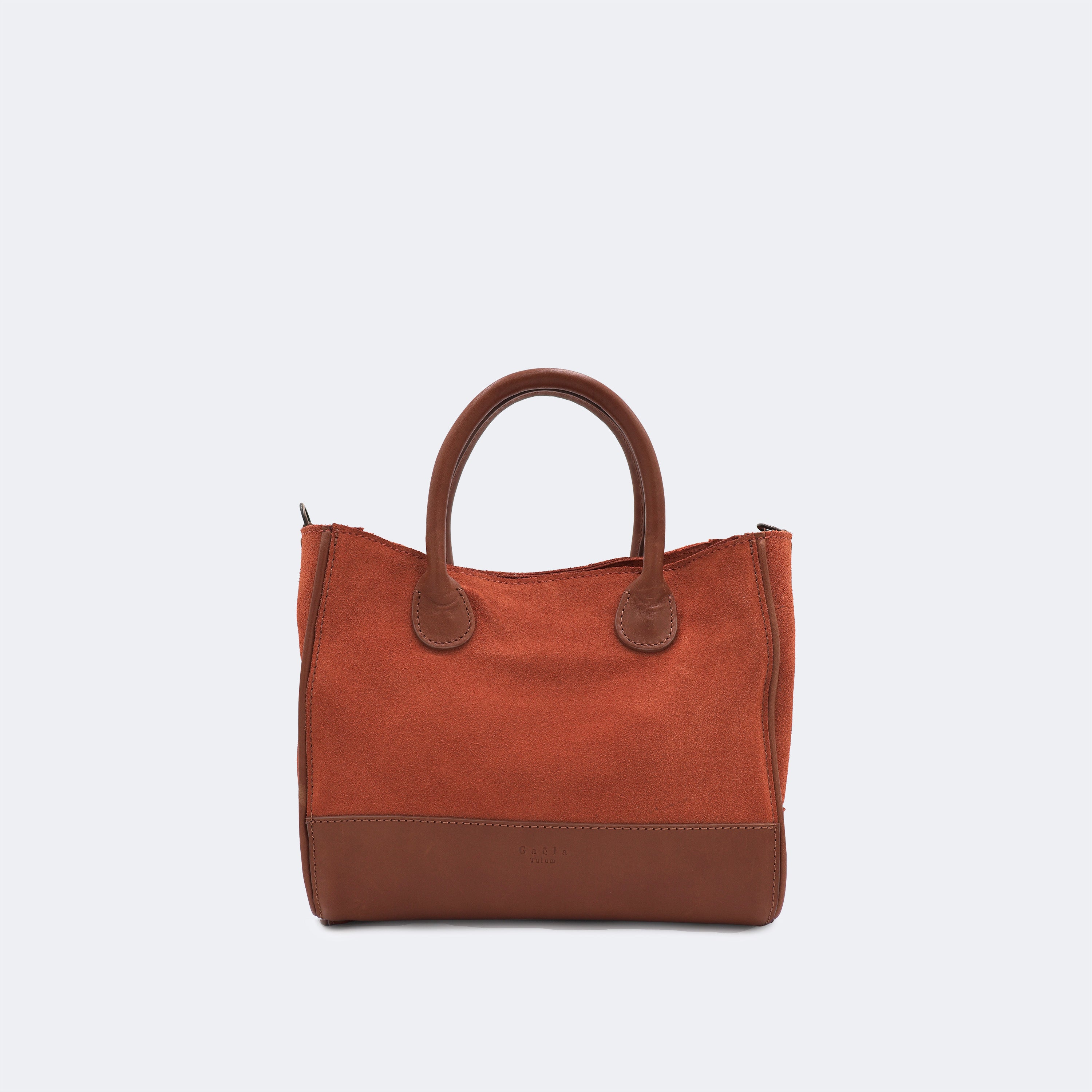 The Handbag (Suede) - Brick