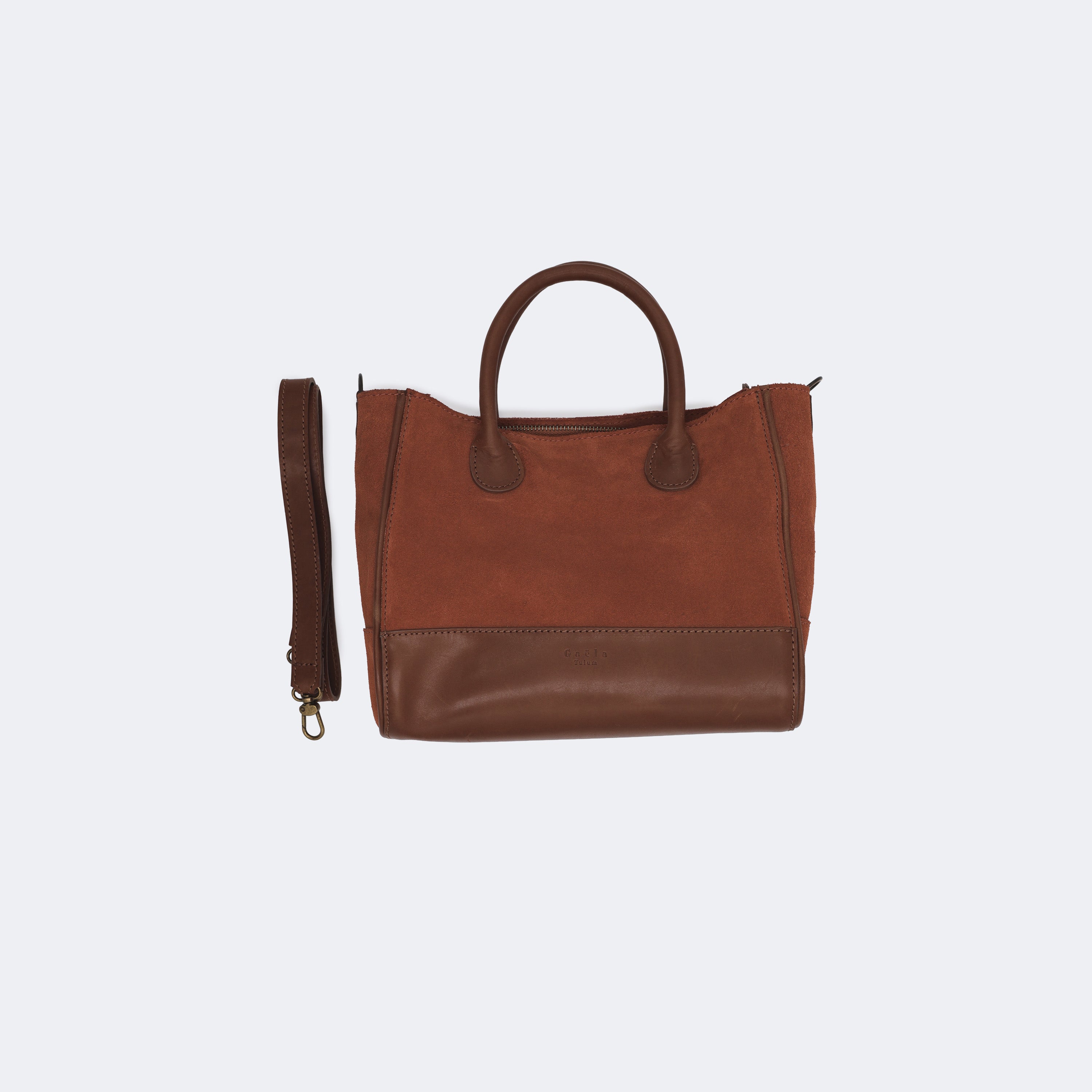 The Handbag (Suede) - Brick