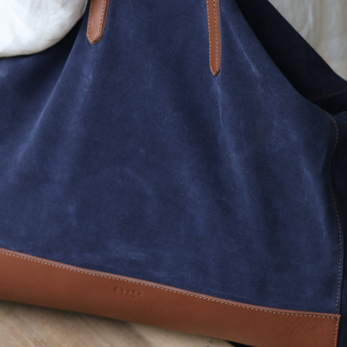 The Tote Bag (Suede) - Navy