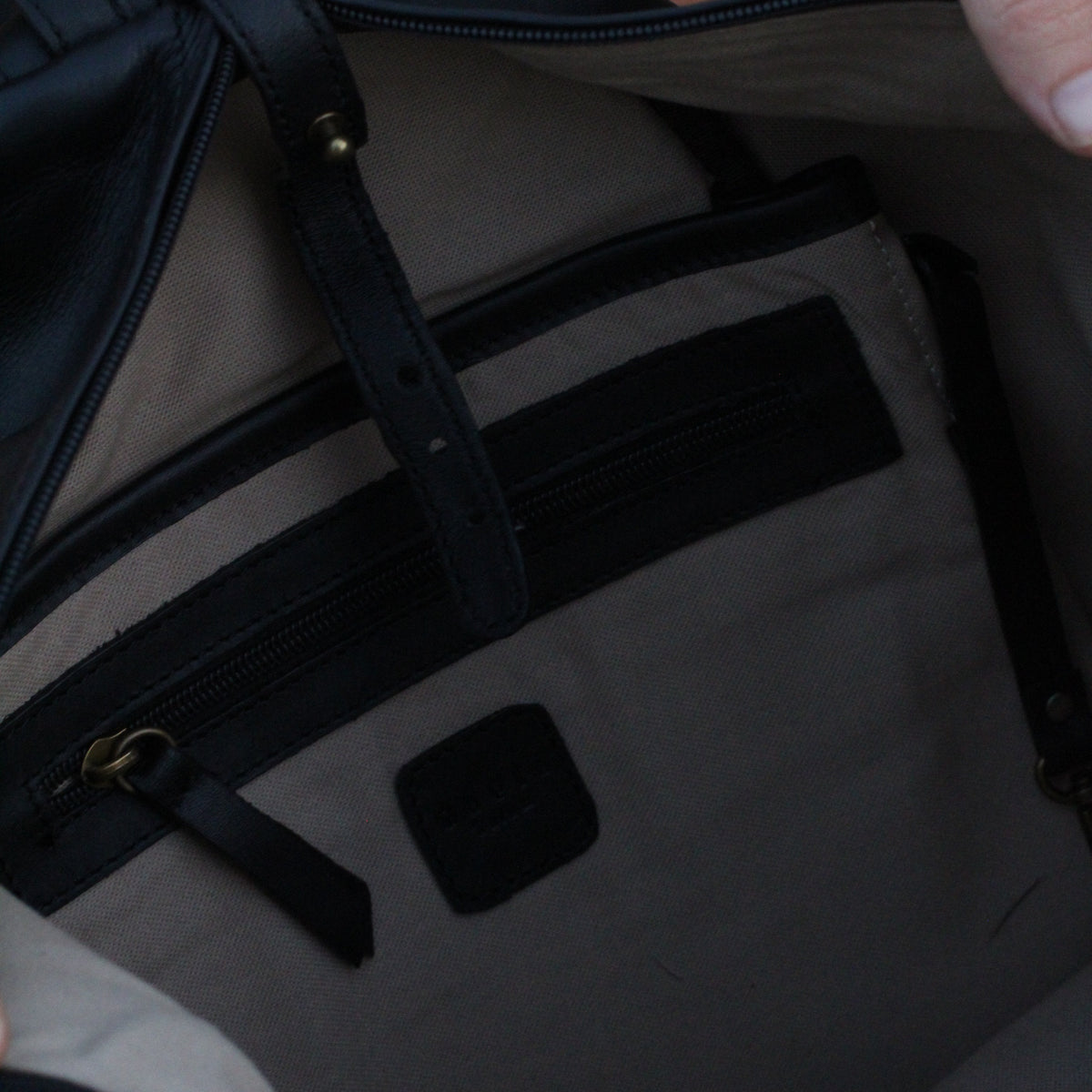 The Backpack (Leather) - Black