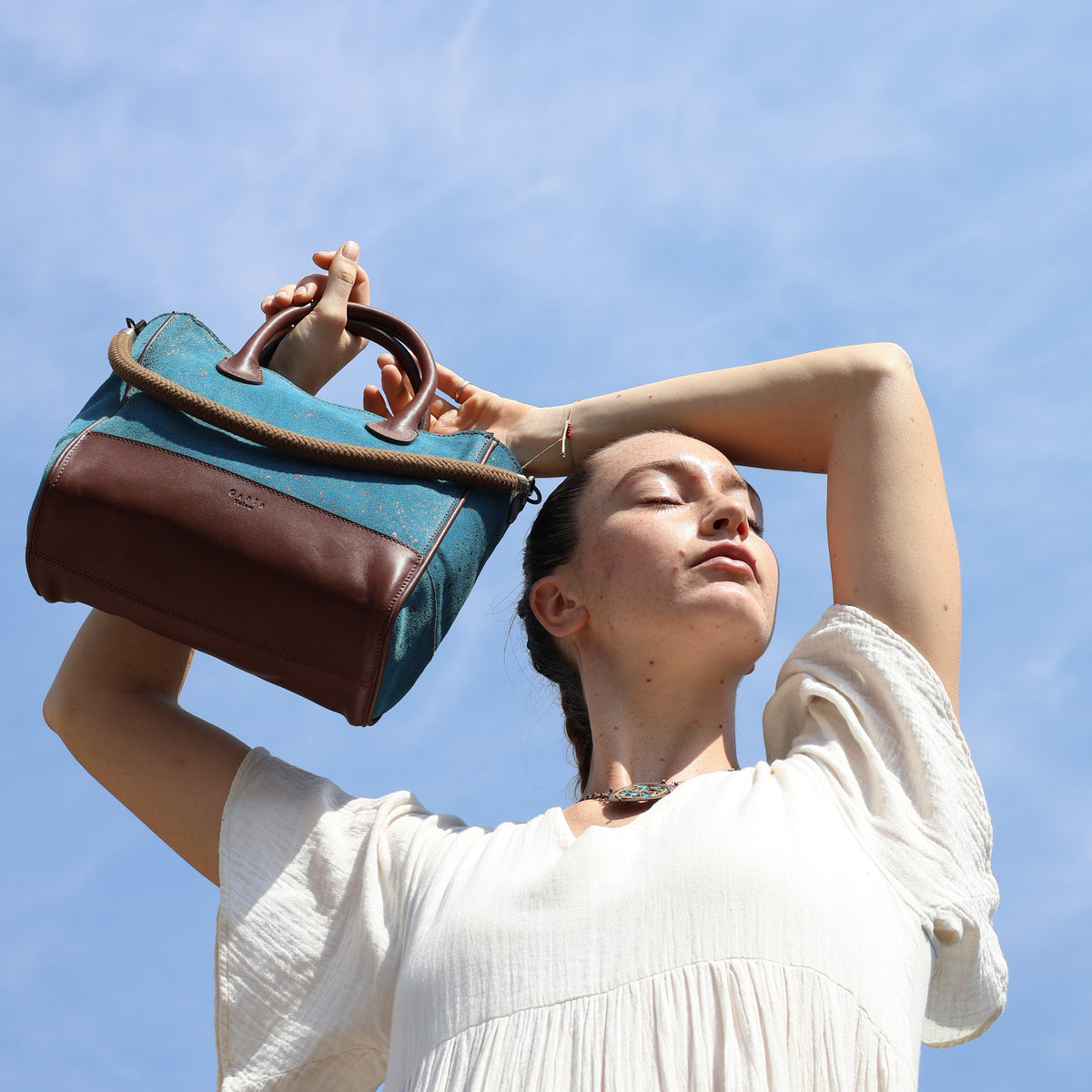 The Handbag (Suede) - Celeste