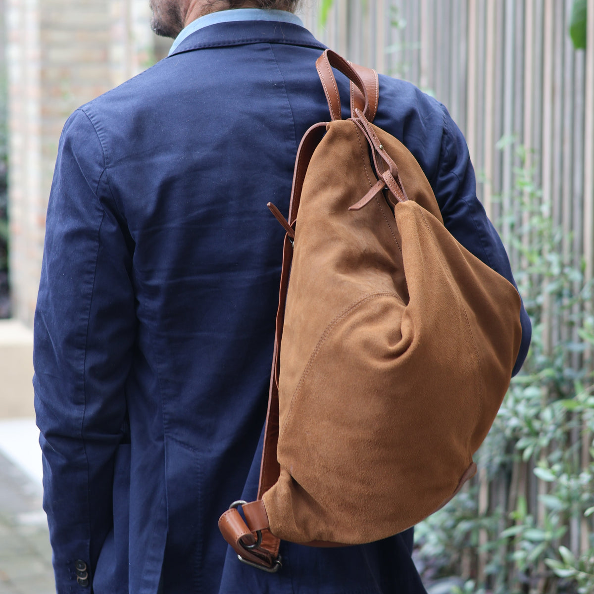 The Backpack (Suede) - Tobacco