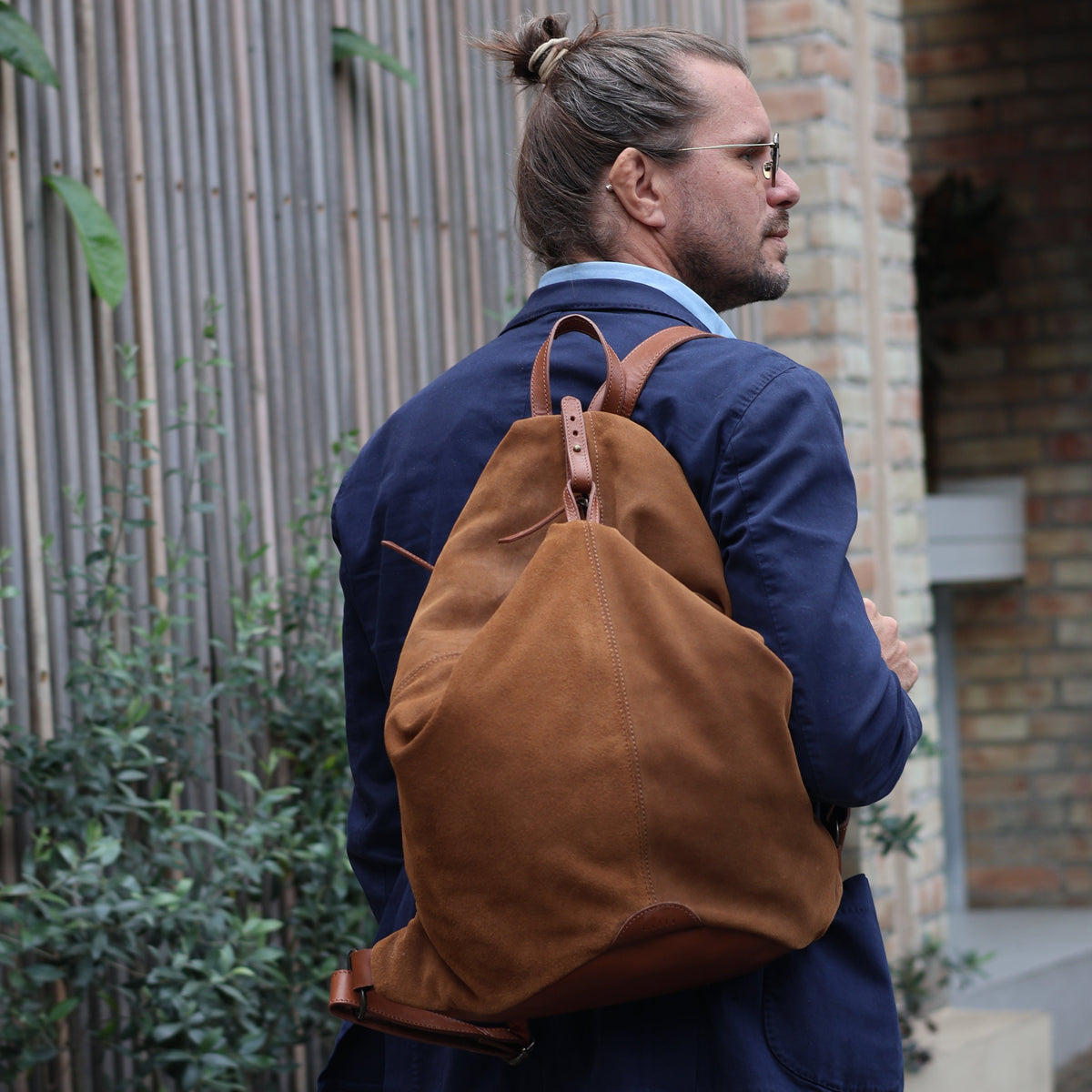 The Backpack (Suede) - Tobacco