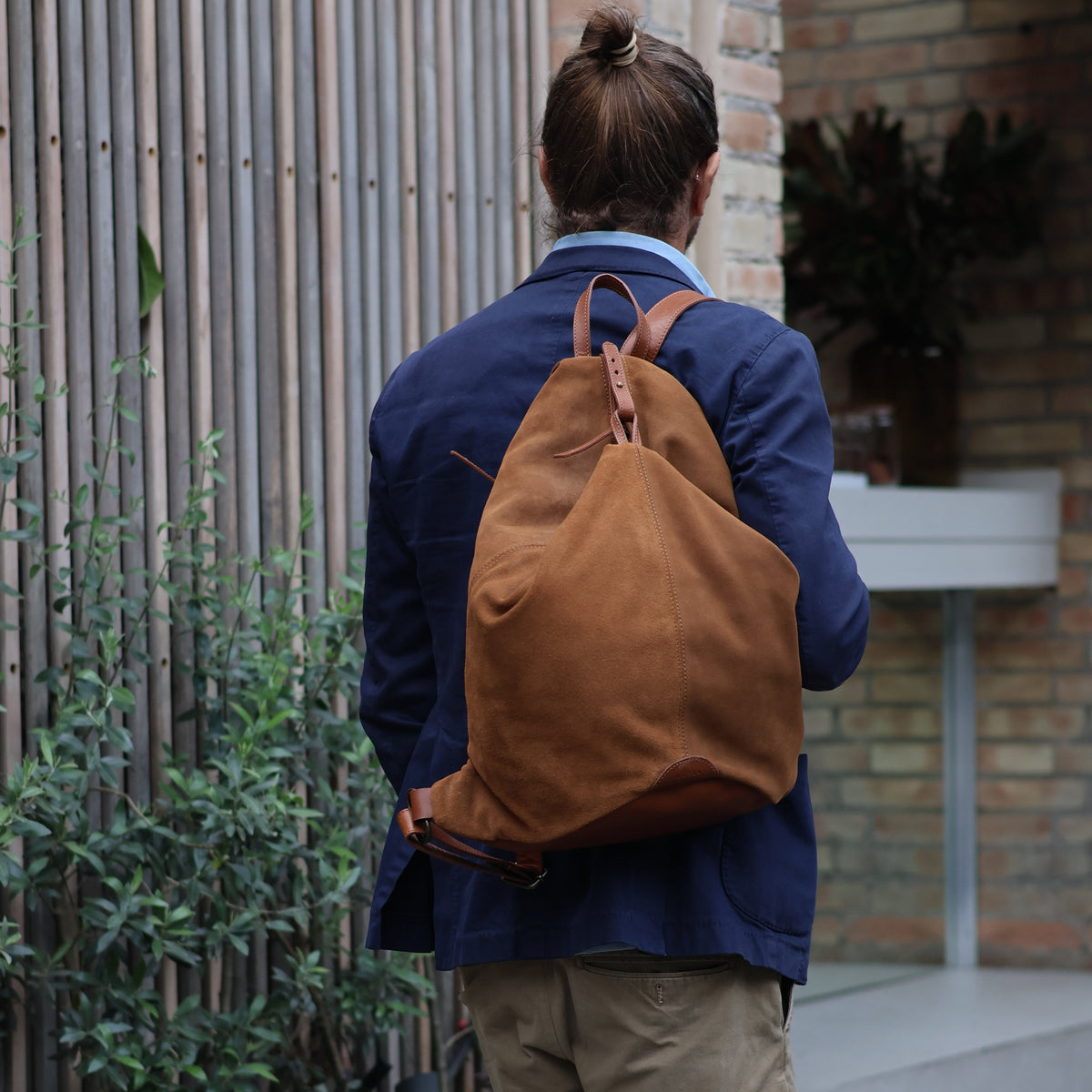 The Backpack (Suede) - Tobacco