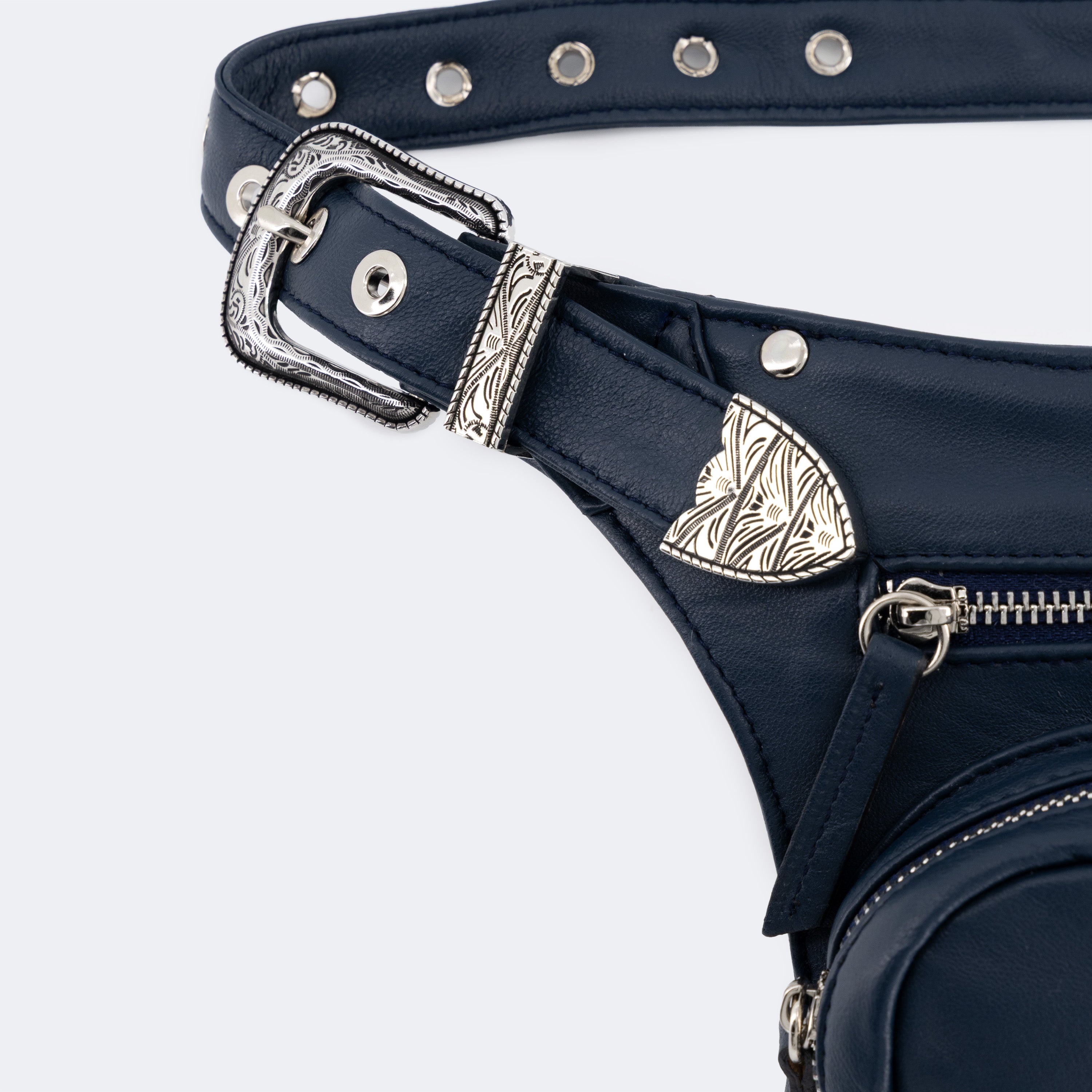 The Sac Ceinture (Leather) - Navy