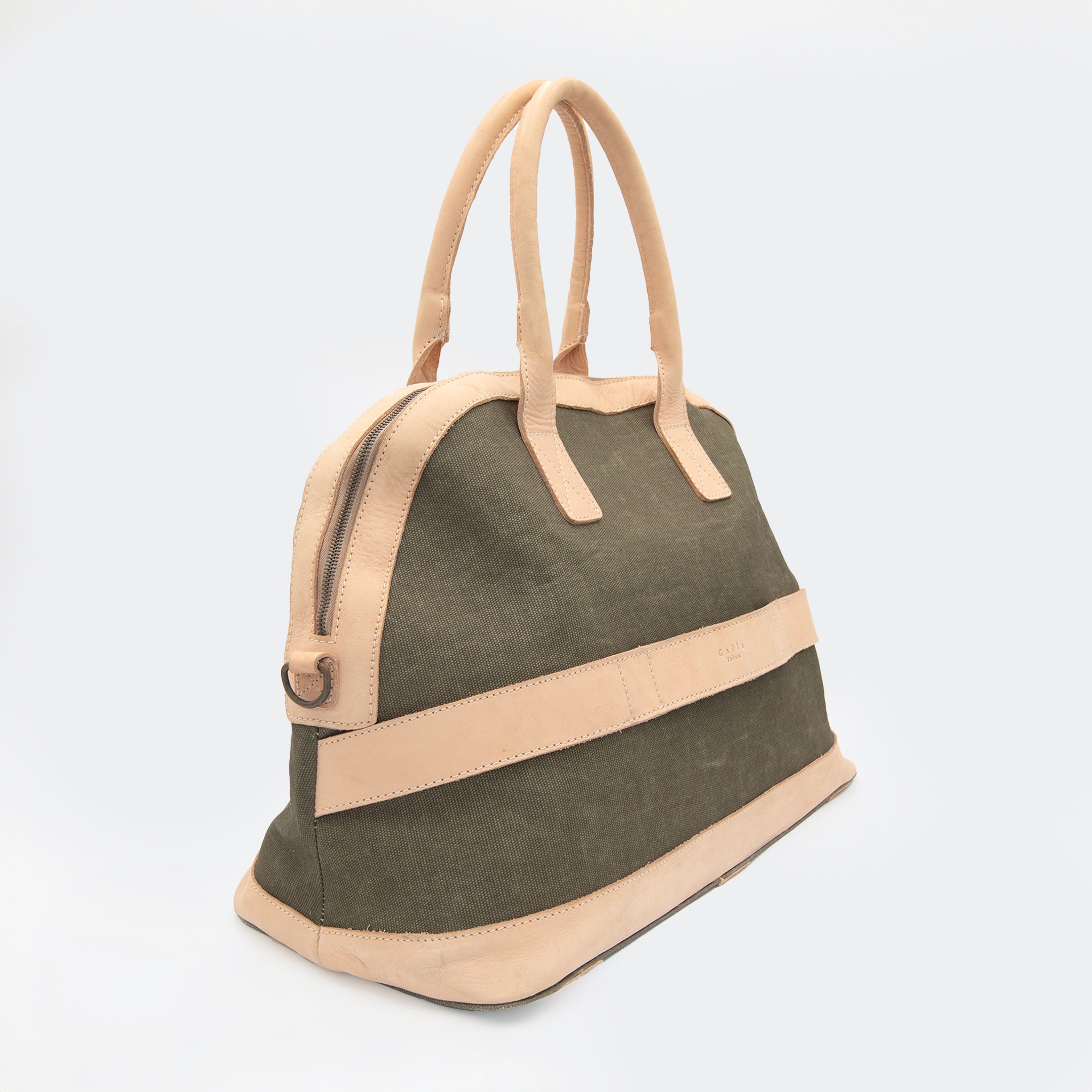 Cowhide WaxedCottom - Weekend Bag Sage