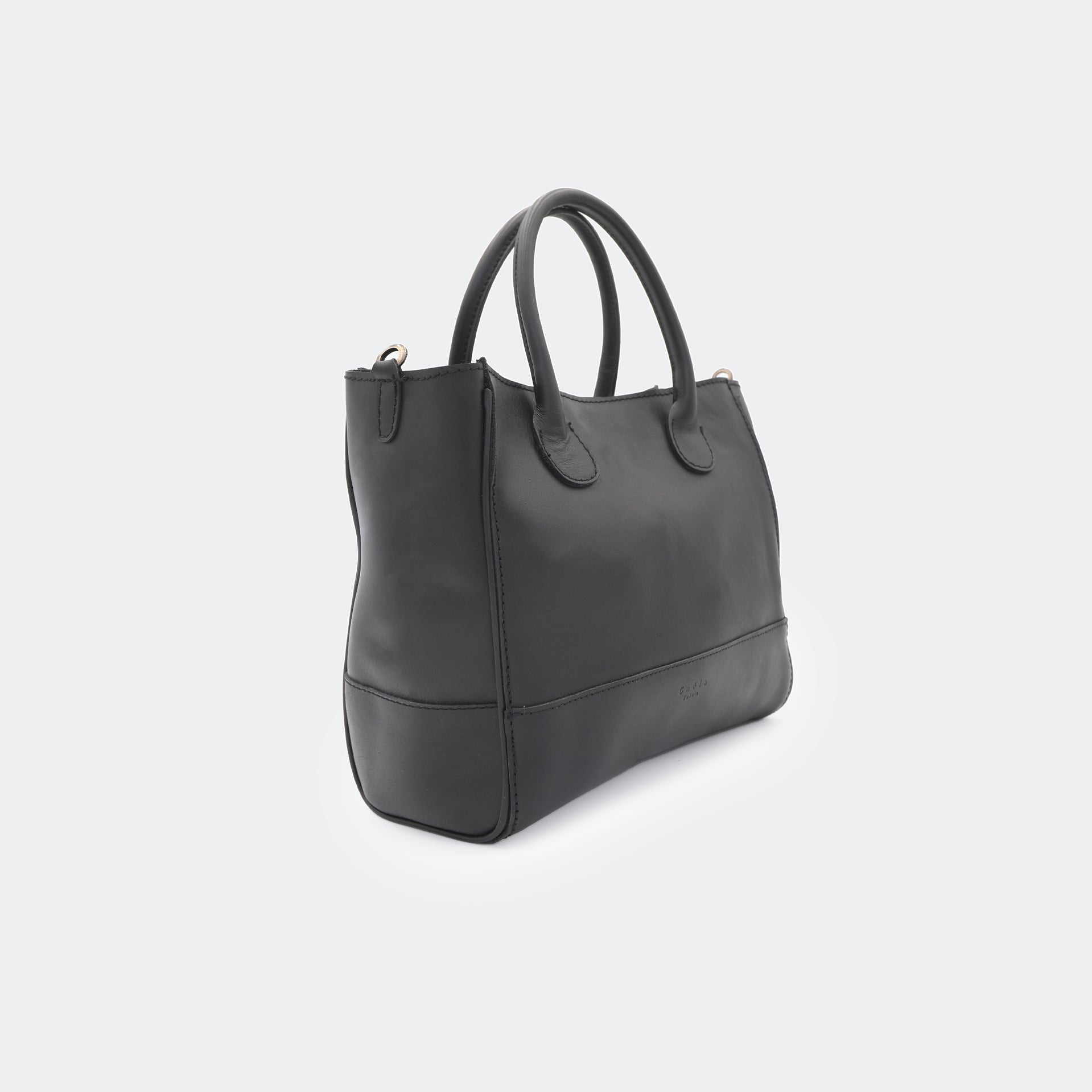 Leather - Mini Tote Bag Black