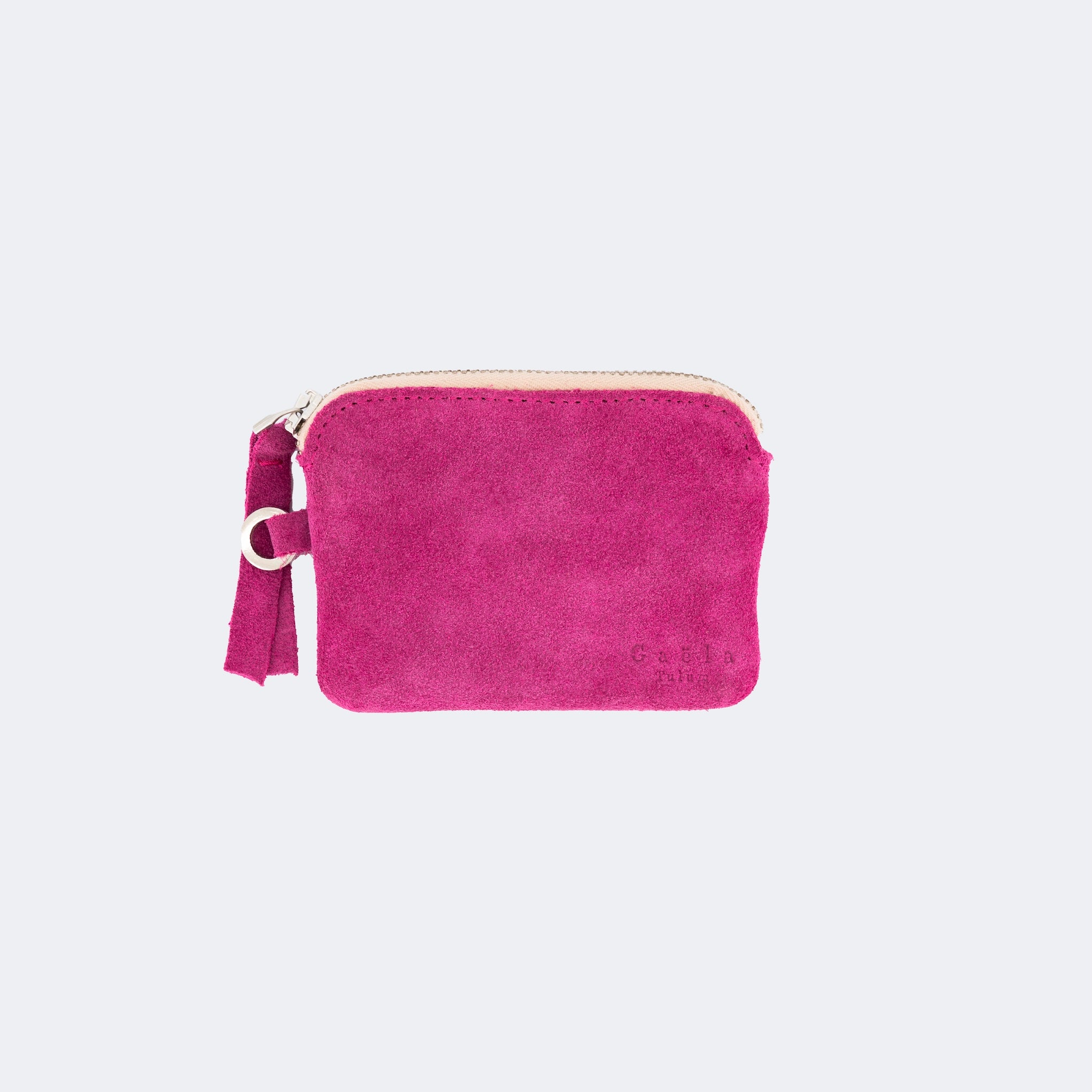 Suede -Mini Wallet Fucsia