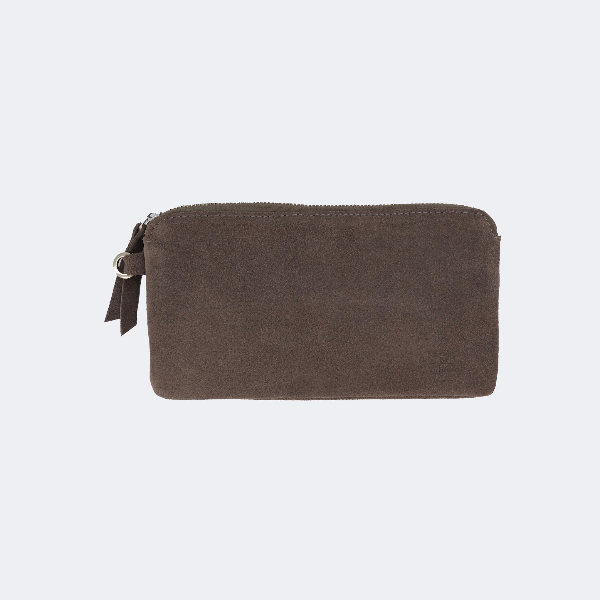 Suede Wallet - Taupe