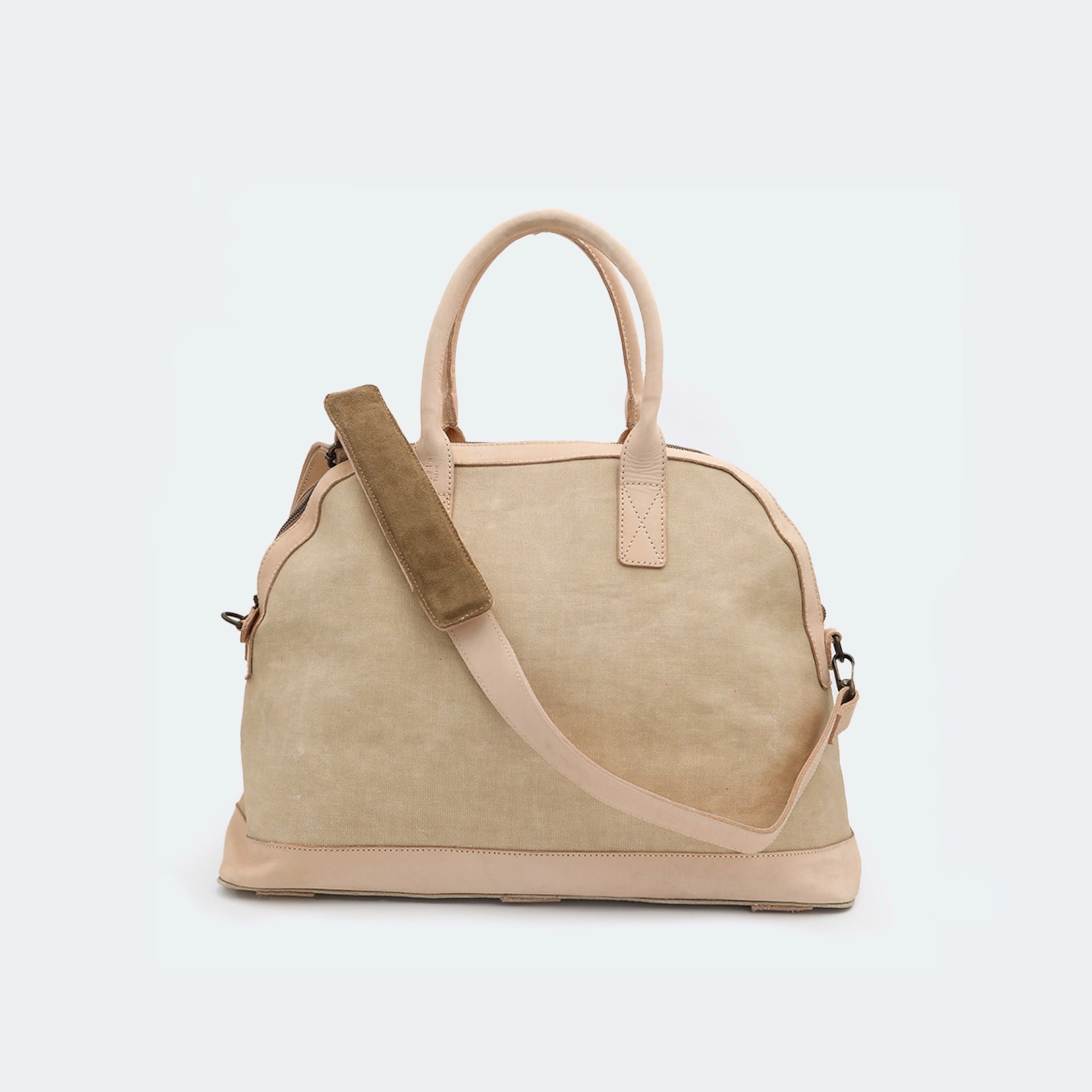 Cowhide Waxed Cotton - Weekend Bag Sand